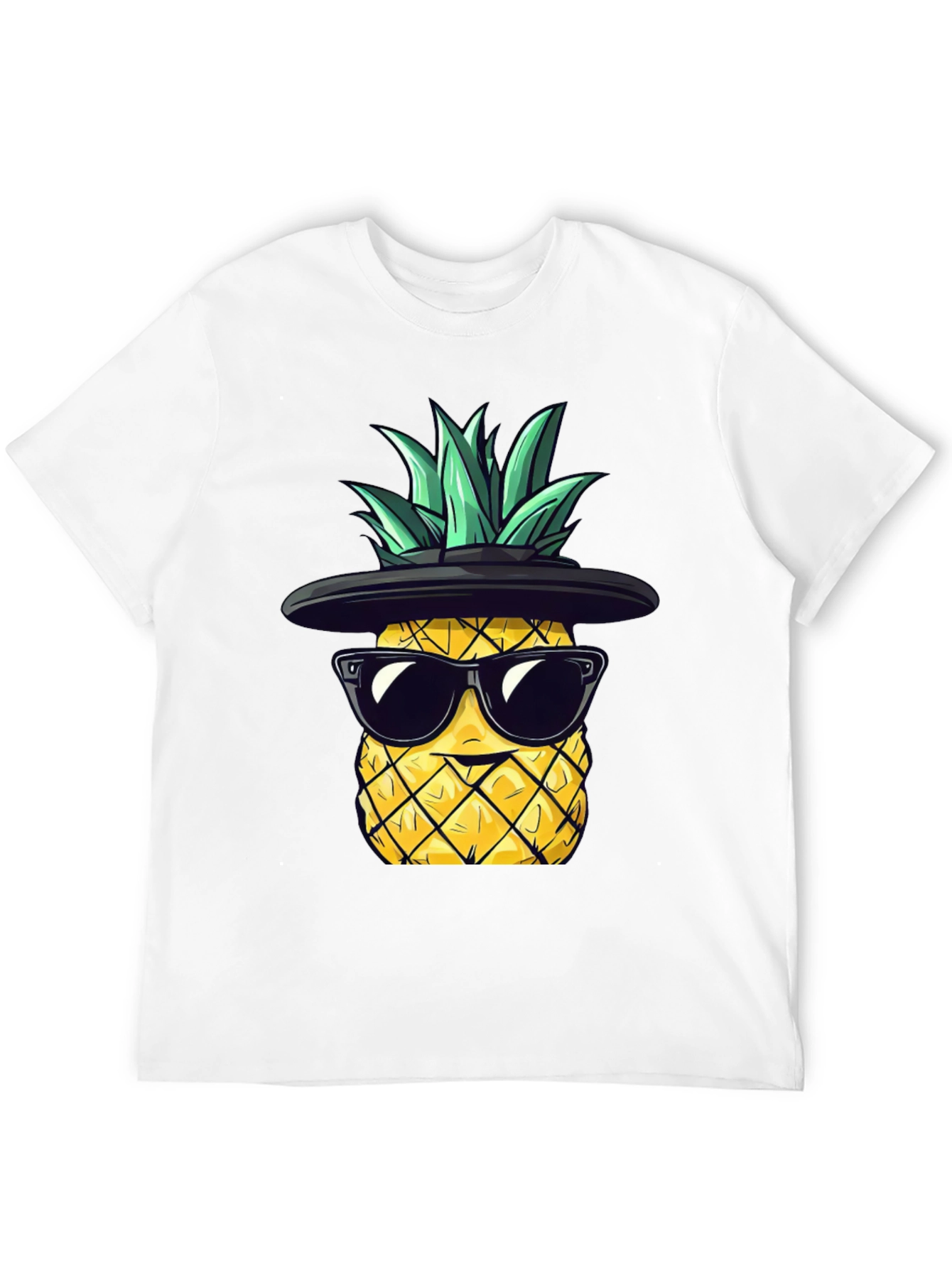 Cool Pineapple Graphic Tee - Black T-Shirt