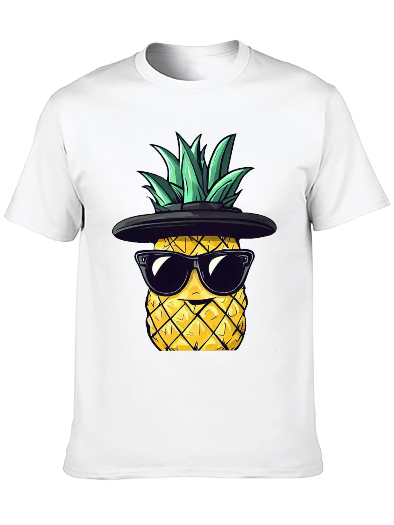 Cool Pineapple Graphic Tee - Black T-Shirt