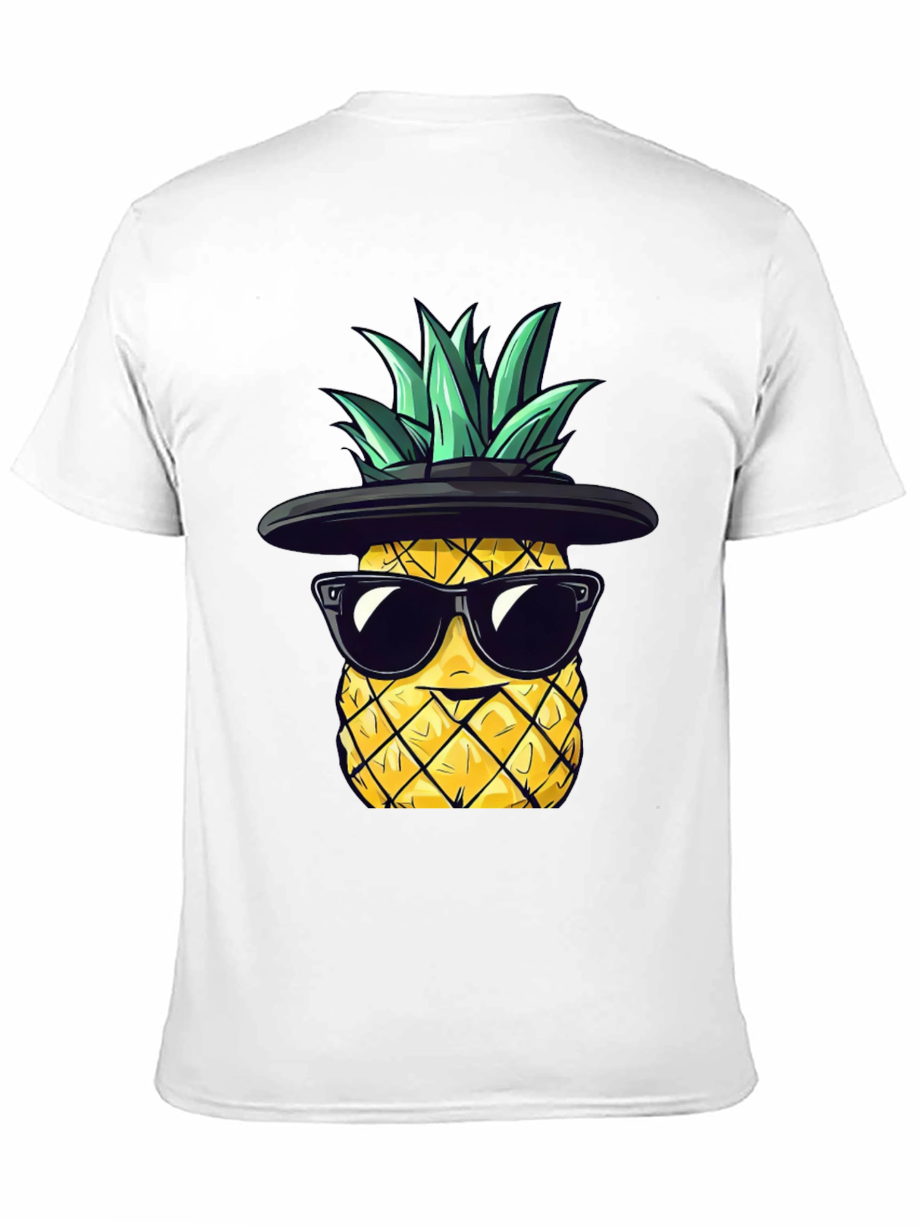 Cool Pineapple Graphic Tee - Black T-Shirt