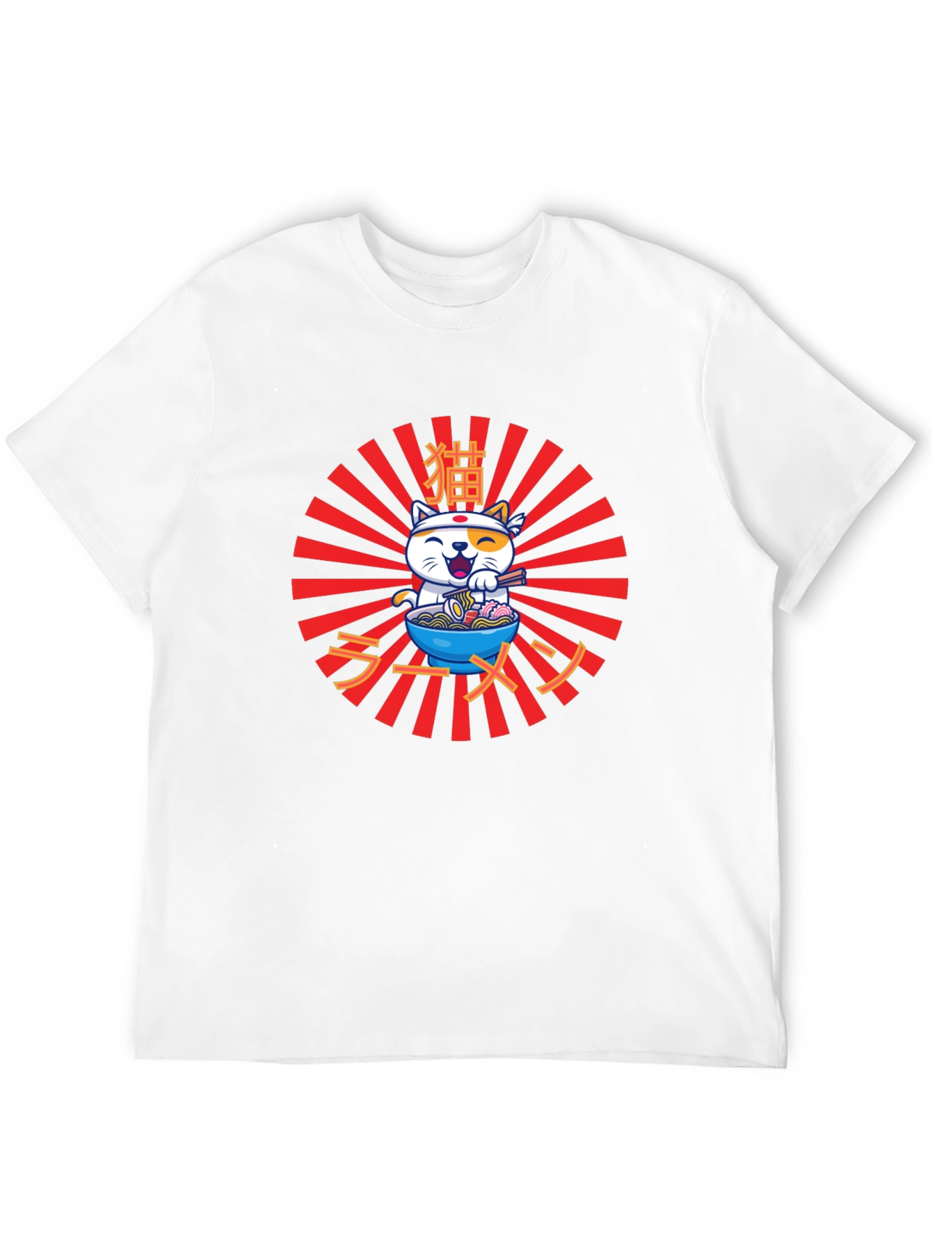 Ramen Cat T-Shirt - Japanese Anime Kawaii Noodle Tee