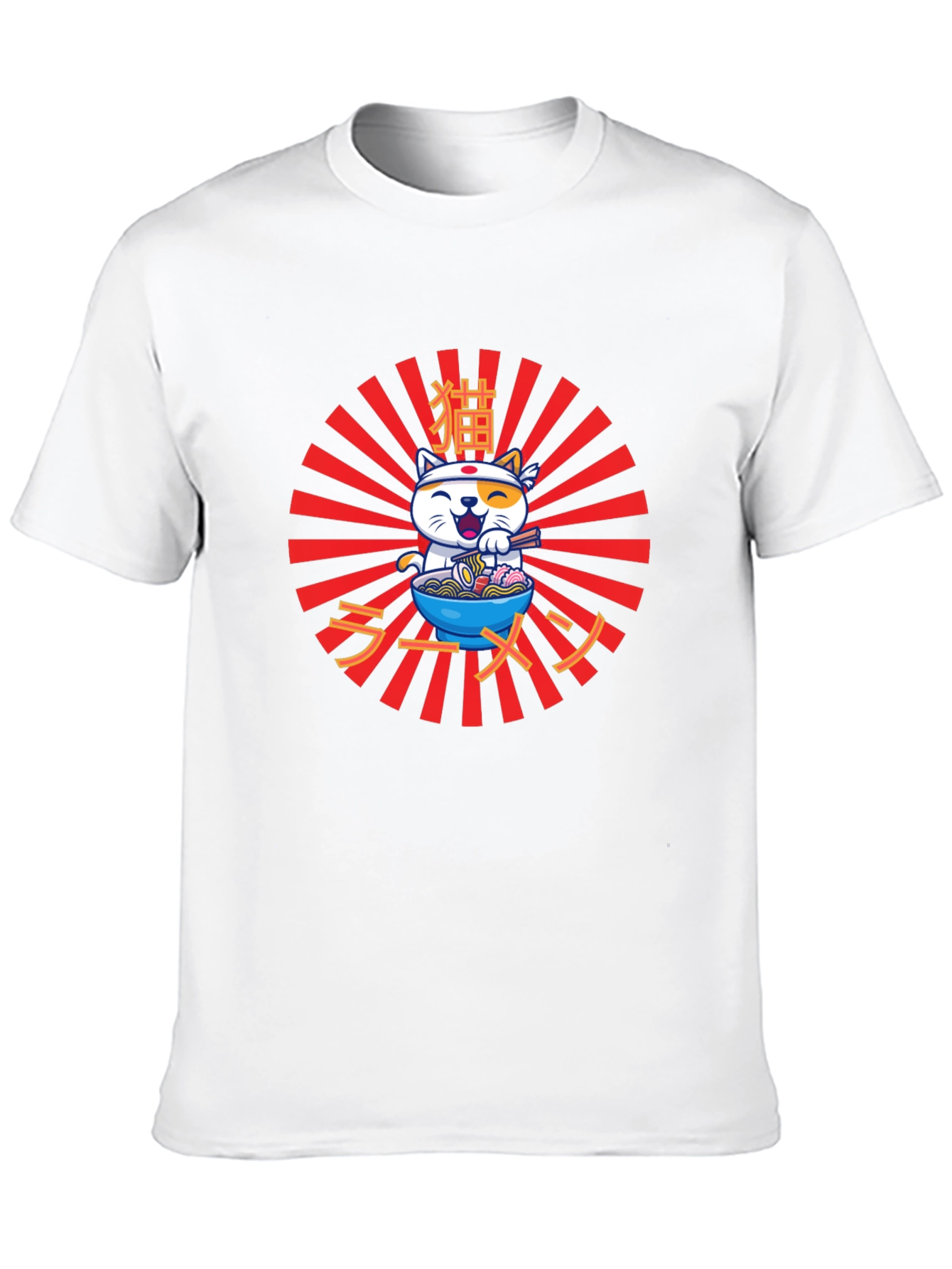 Ramen Cat T-Shirt - Japanese Anime Kawaii Noodle Tee