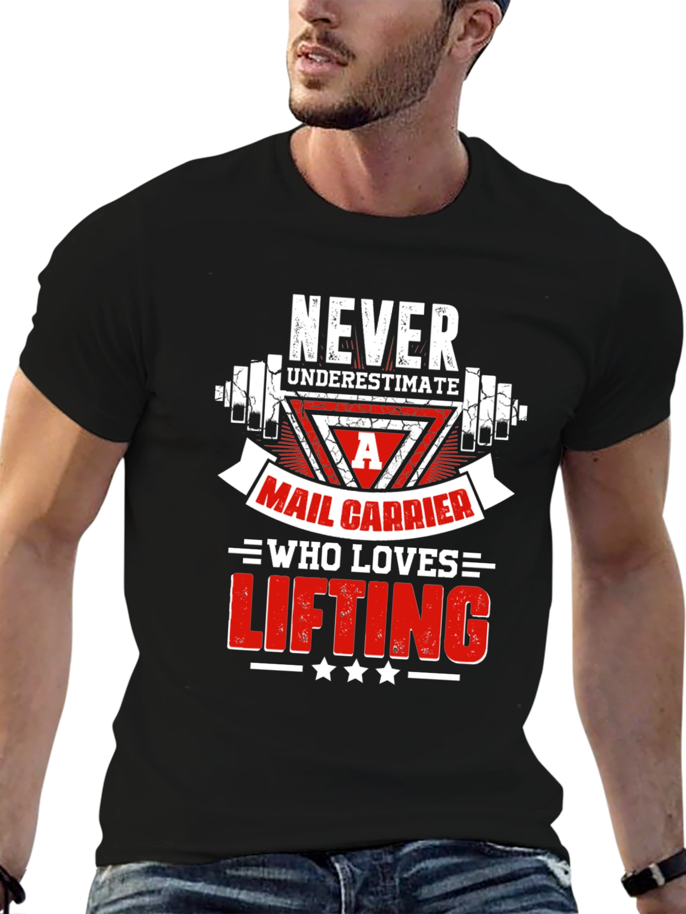 Mail Carrier Lifting T-Shirt - Funny Gift
