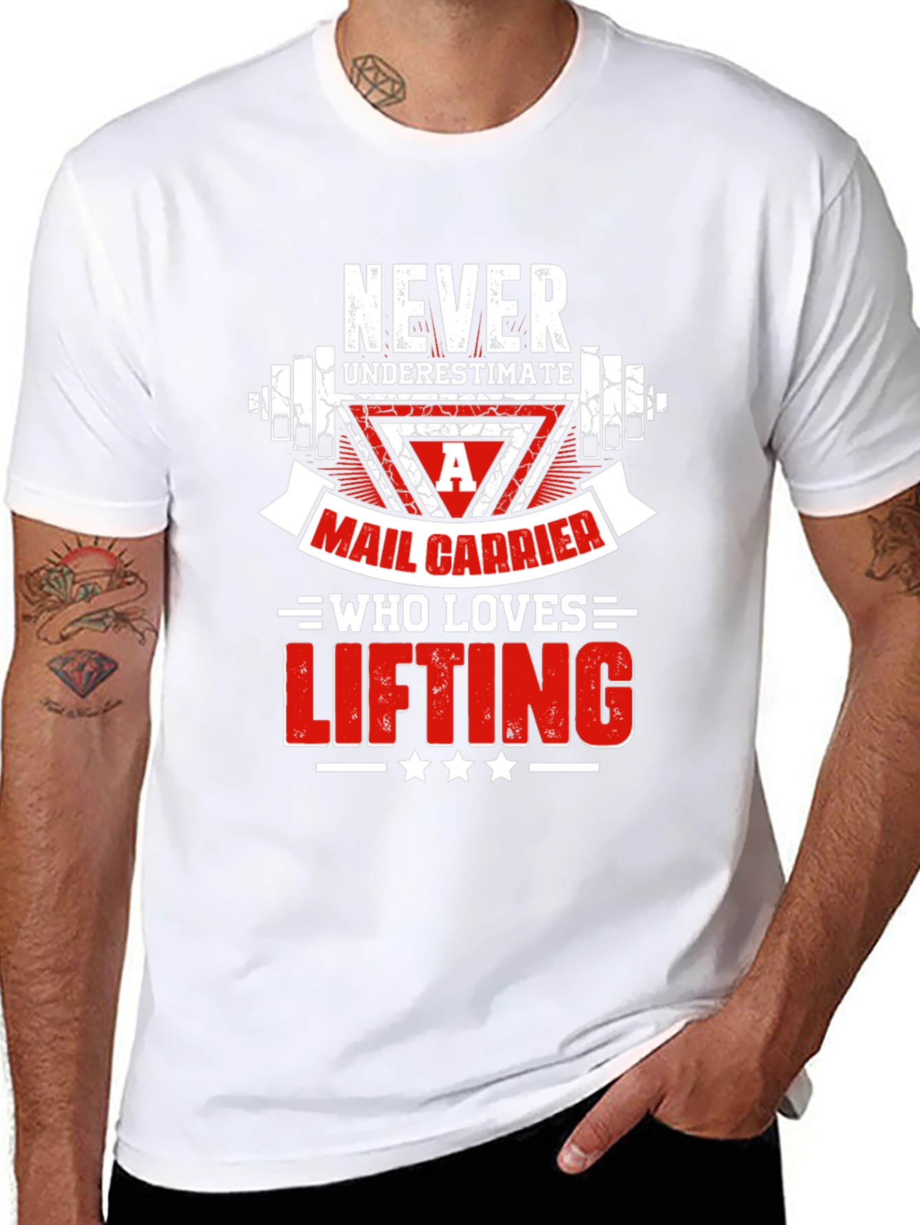 Mail Carrier Lifting T-Shirt - Funny Gift