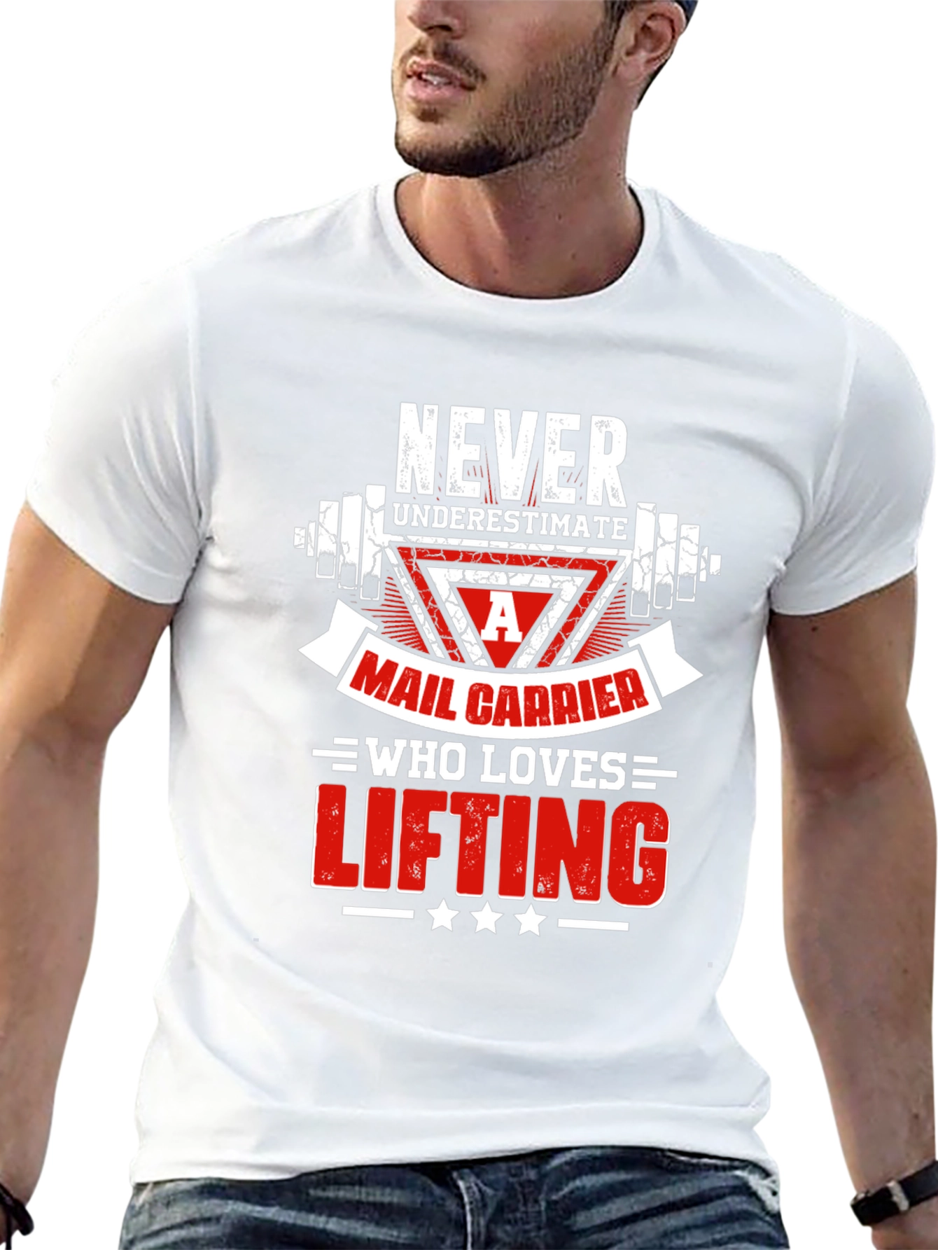 Mail Carrier Lifting T-Shirt - Funny Gift