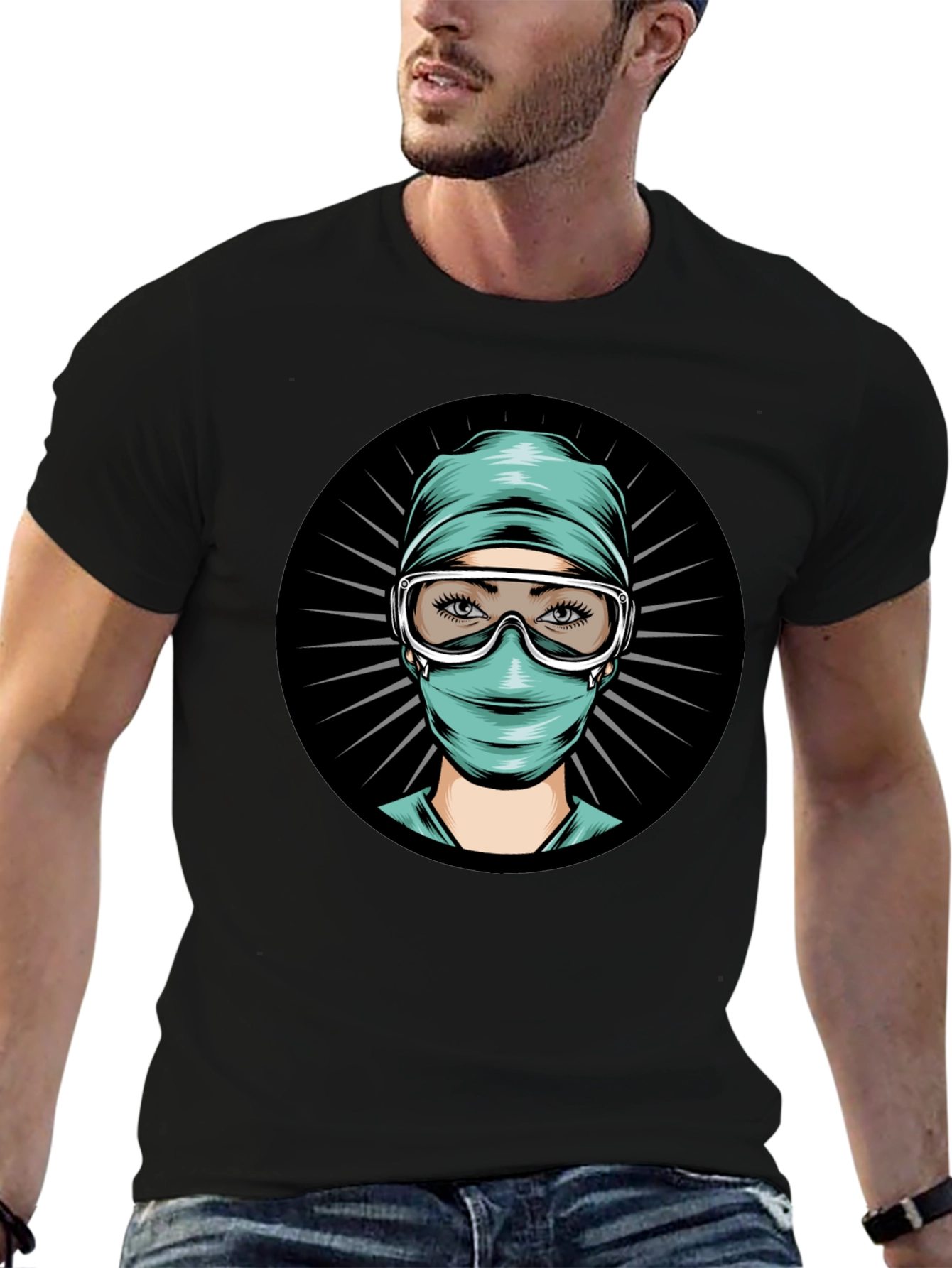 Surgeon Graphic Tee - Black Cotton Blend