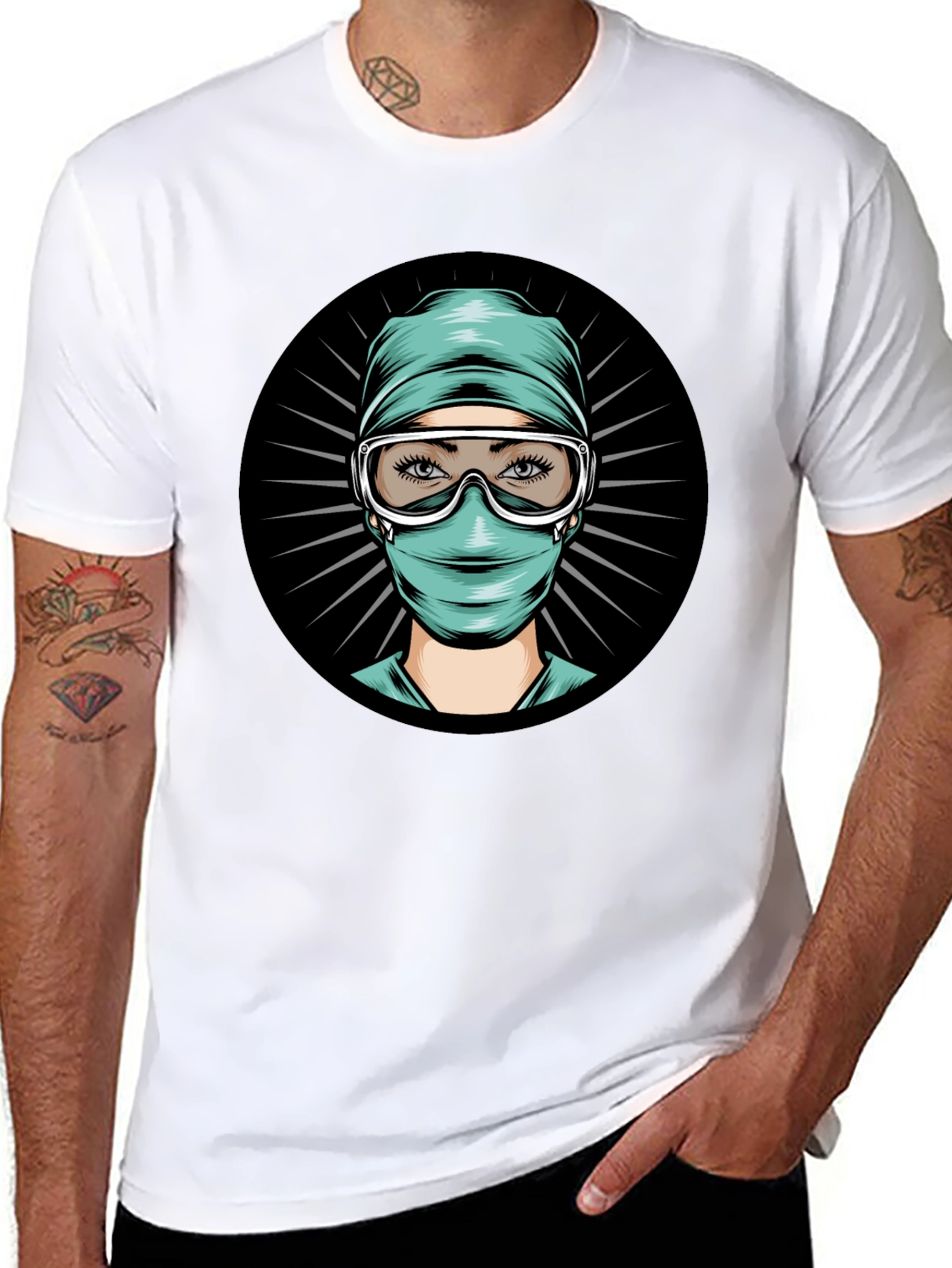 Surgeon Graphic Tee - Black Cotton Blend