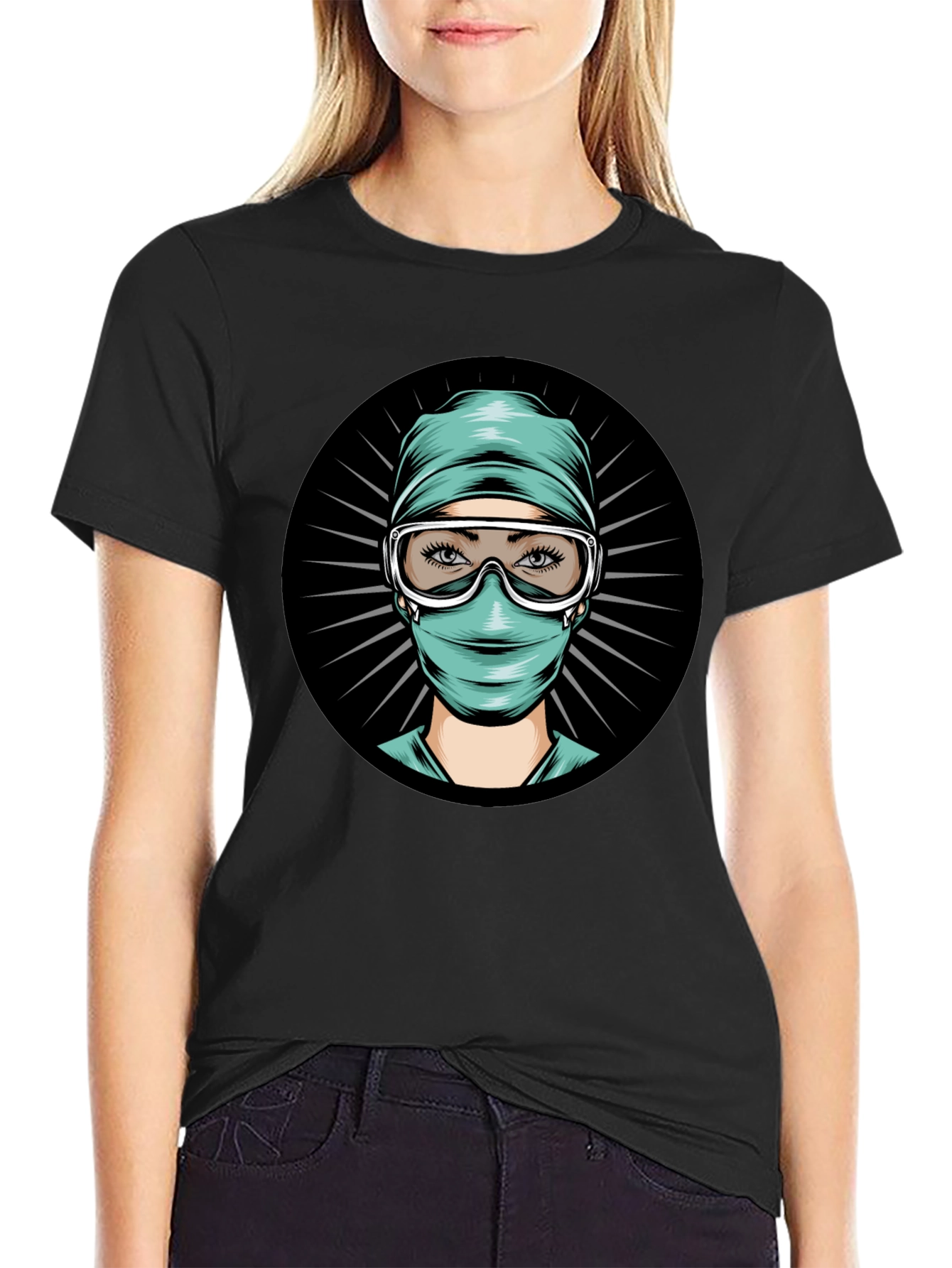 Surgeon Graphic Tee - Black Cotton Blend