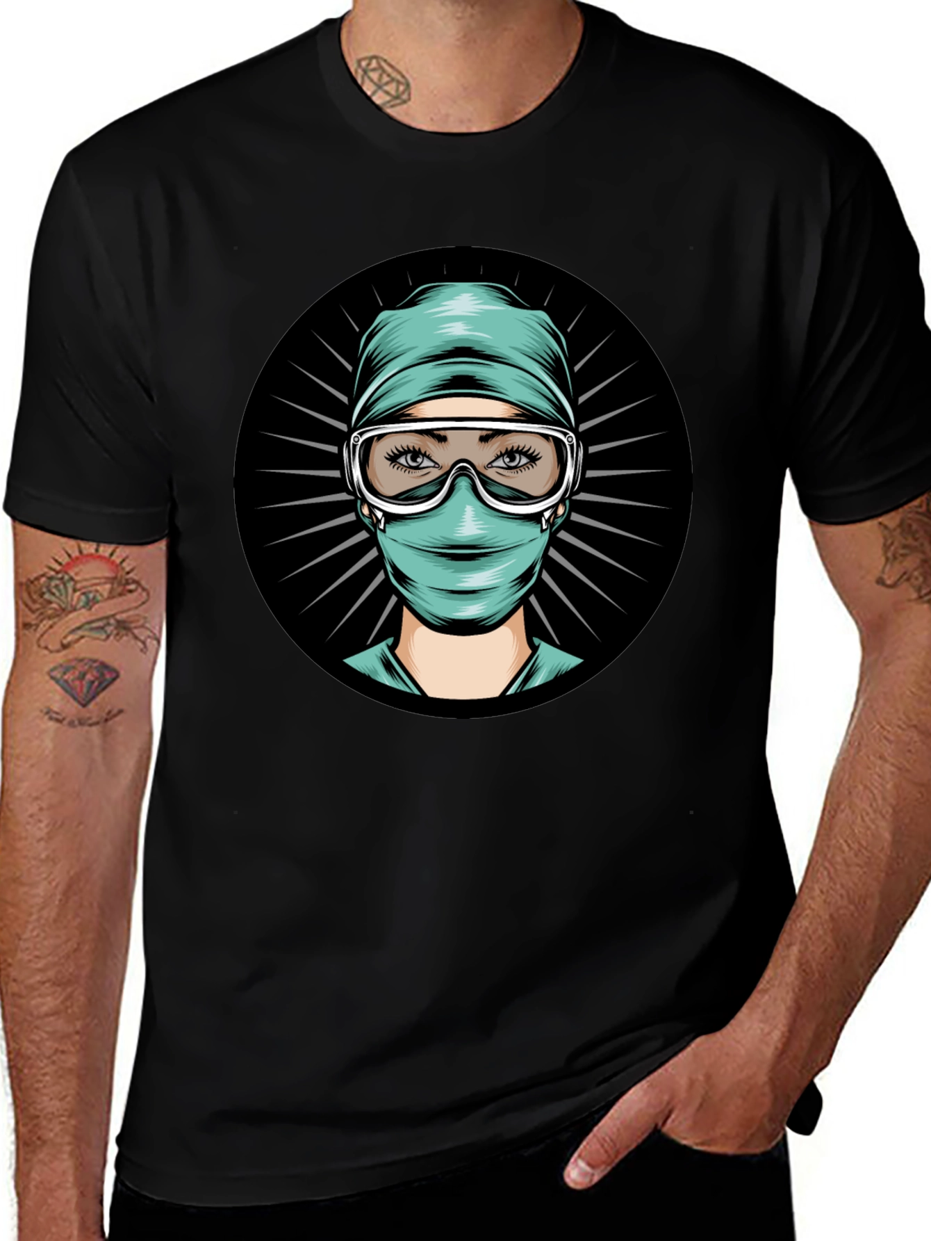 Surgeon Graphic Tee - Black Cotton Blend