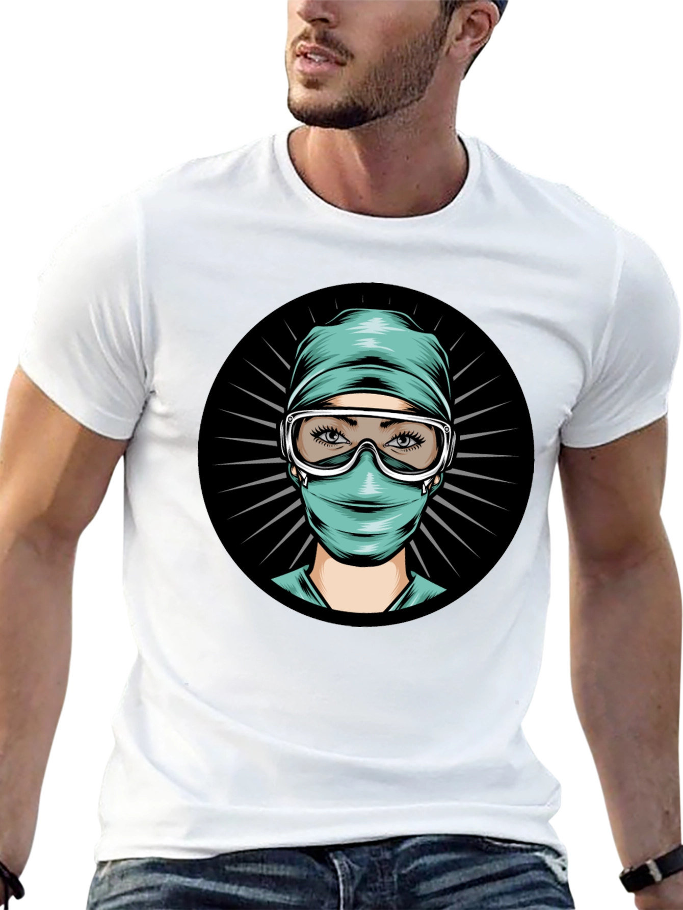 Surgeon Graphic Tee - Black Cotton Blend