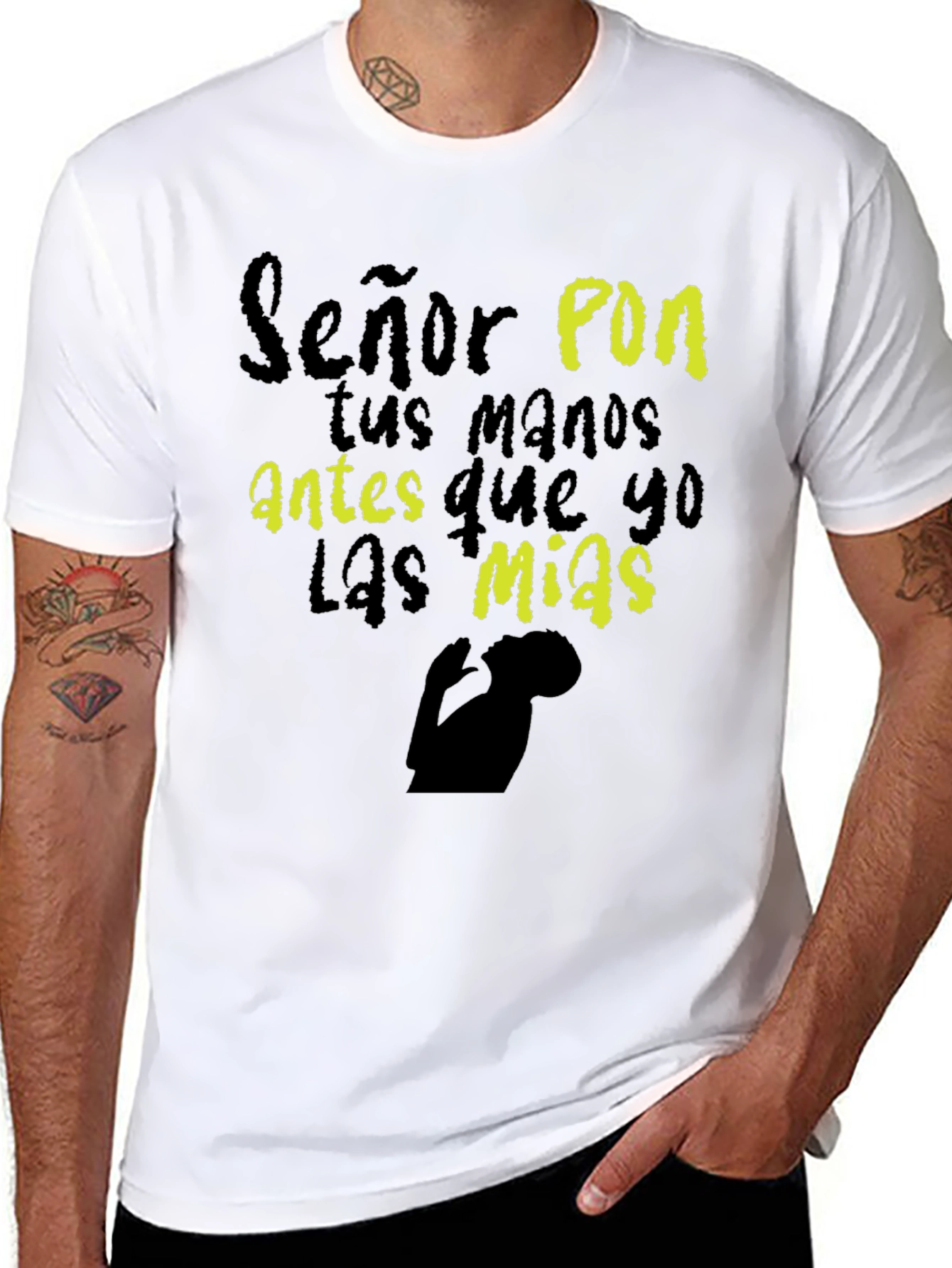 Señor Pon Black T-Shirt Christian Religious Graphic Tee