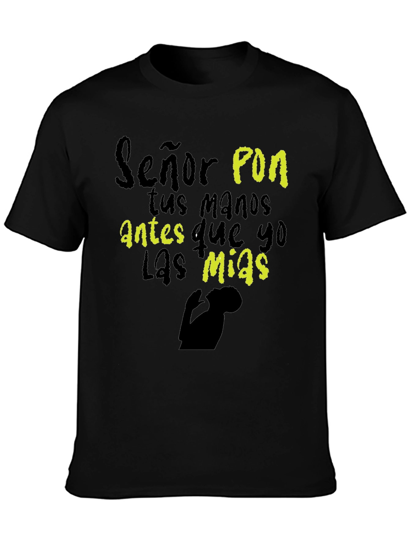 Señor Pon Black T-Shirt Christian Religious Graphic Tee