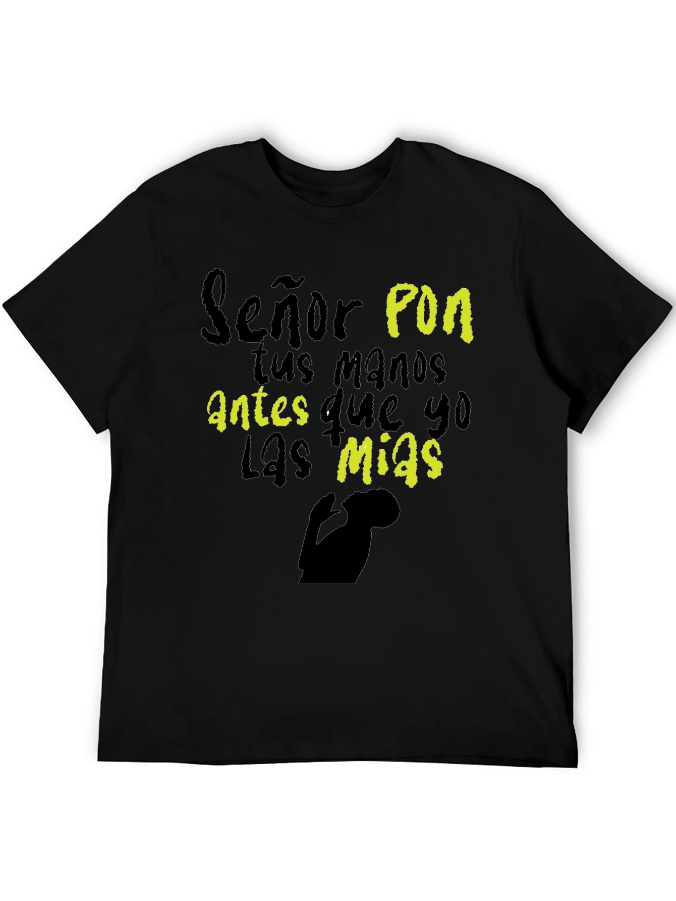 Señor Pon Black T-Shirt Christian Religious Graphic Tee