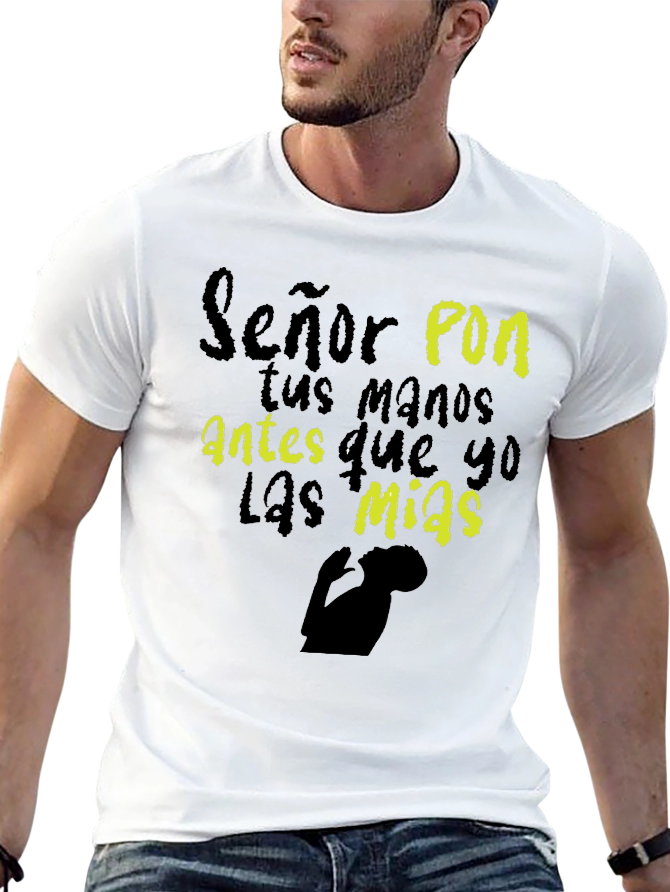 Señor Pon Black T-Shirt Christian Religious Graphic Tee