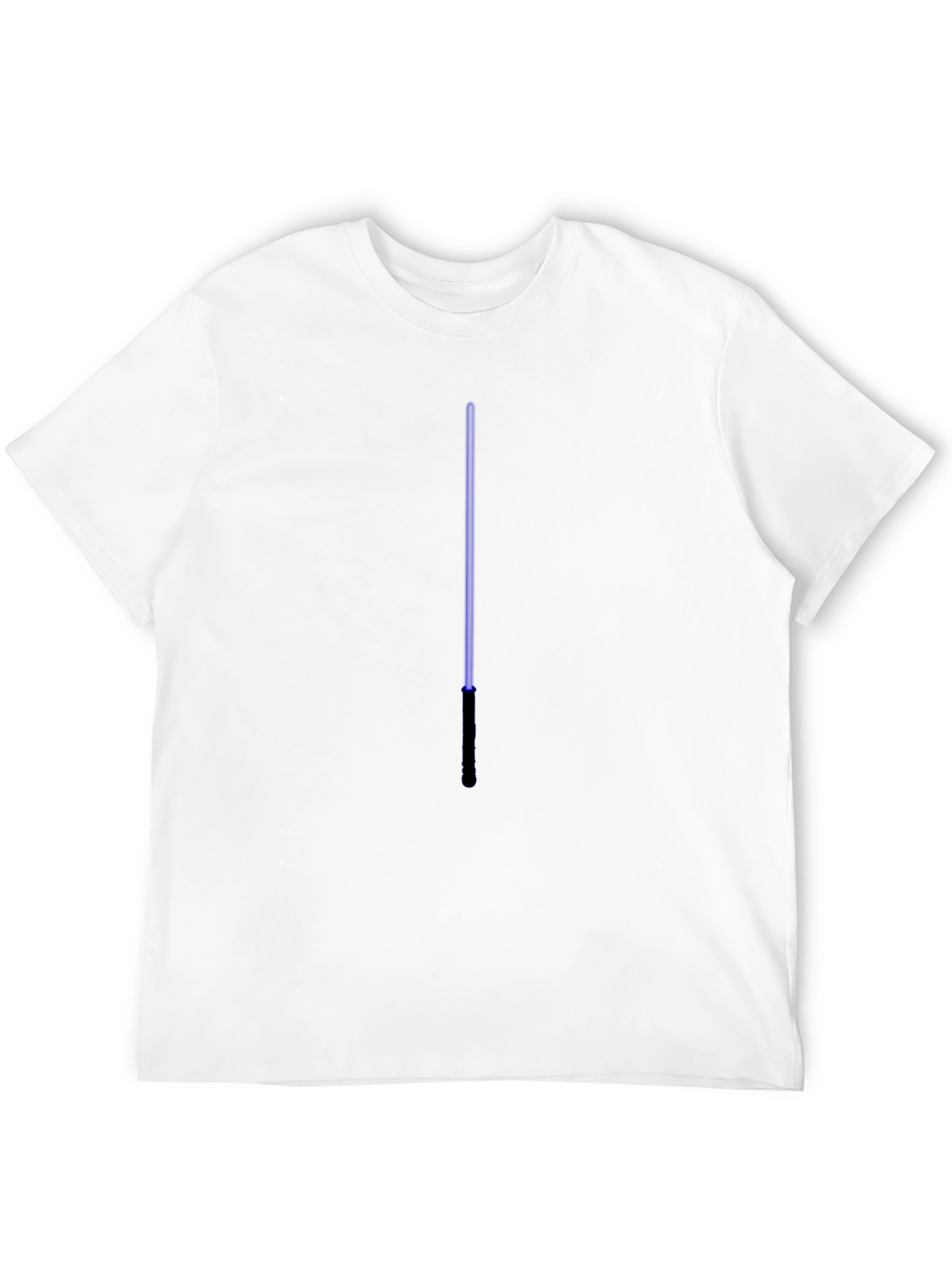 Mens Black Graphic Tee - Blue Line Design