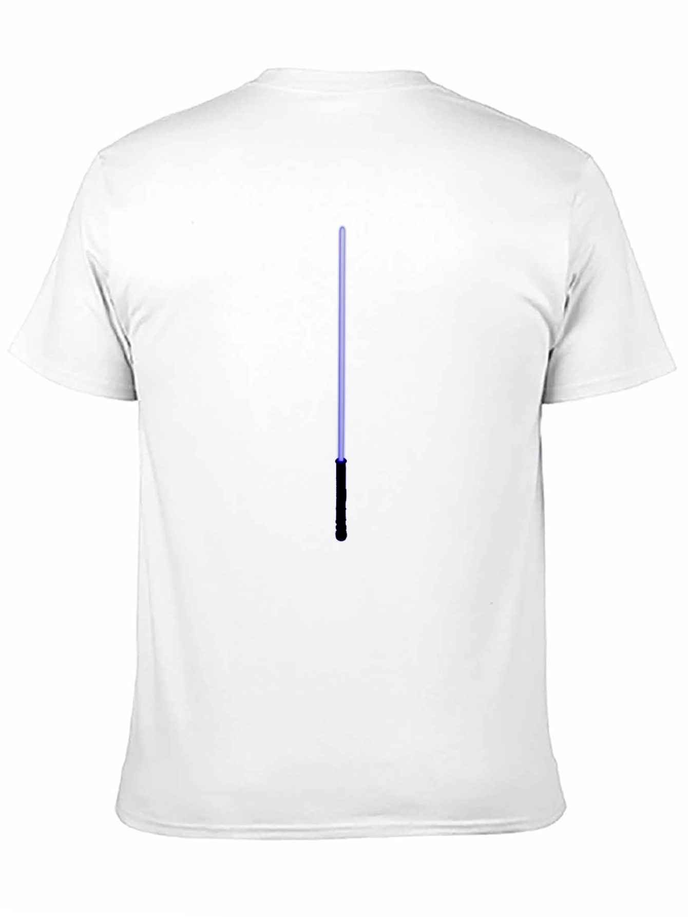 Mens Black Graphic Tee - Blue Line Design