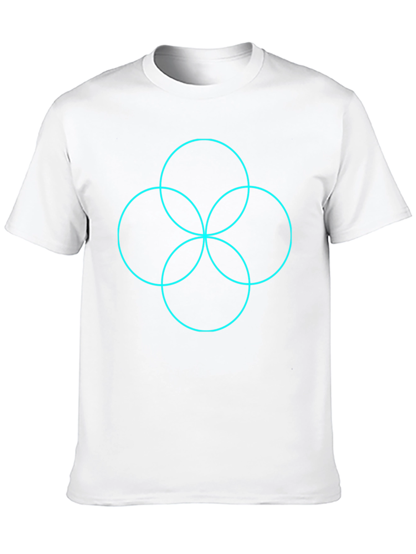 Abstract Geometric Graphic Print T-Shirt - Black