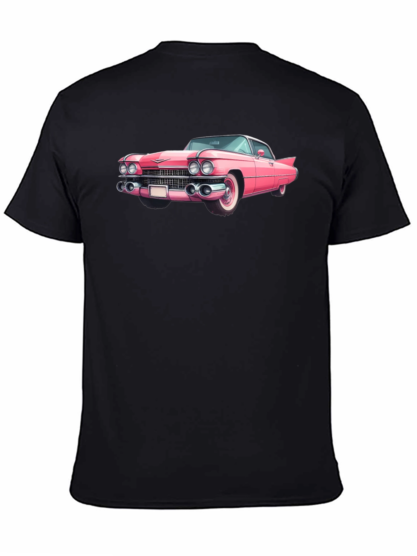 Classic Pink Car Graphic Tee - Retro Style