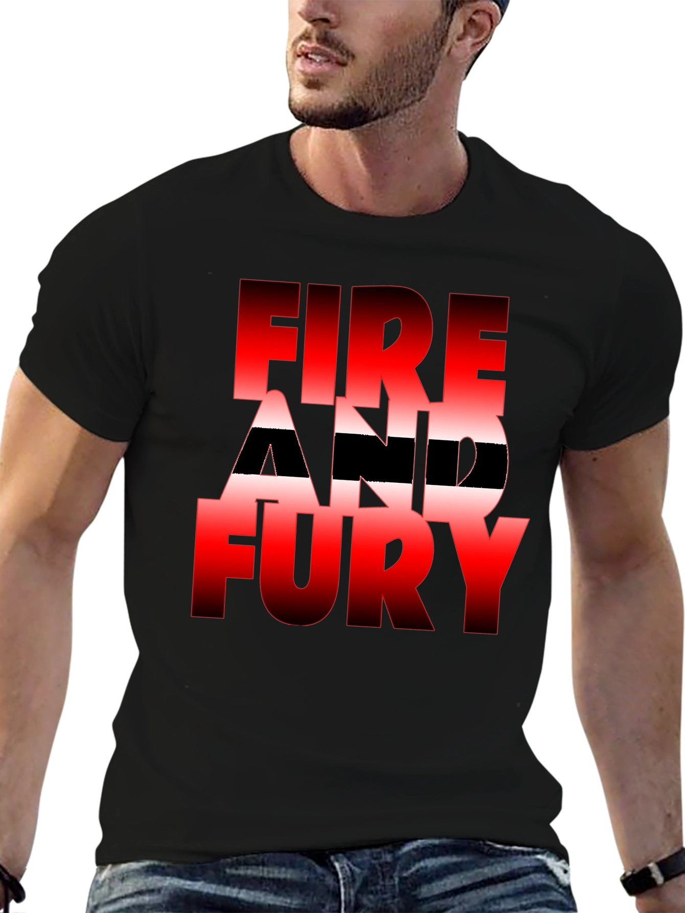 Fire and Fury Graphic Tee - Bold Statement Shirt