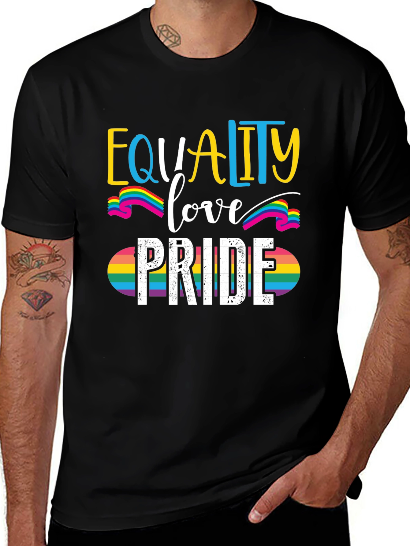 Equality Love Pride T-Shirt LGBT Rainbow