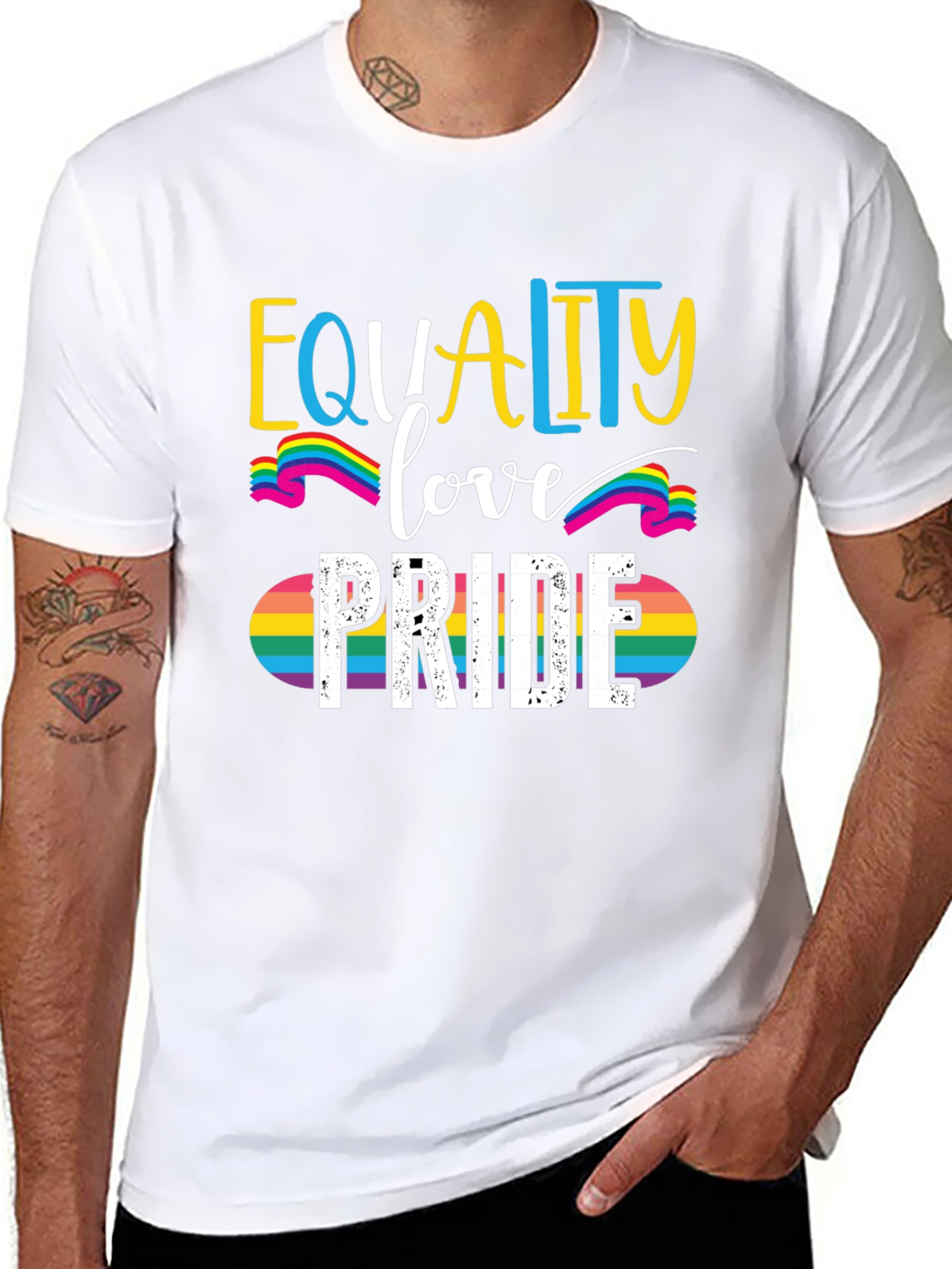 Equality Love Pride T-Shirt LGBT Rainbow