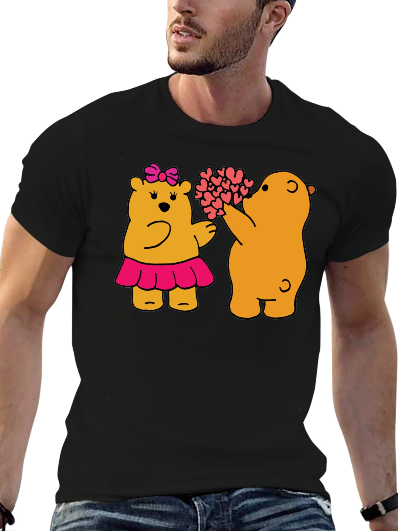 Bear Hugs T-Shirt - Black