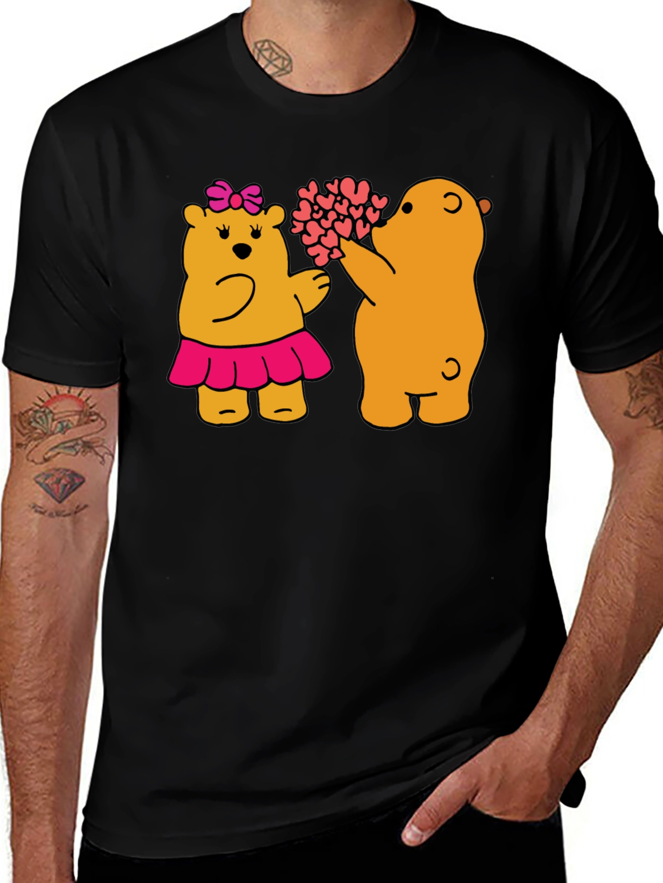 Bear Hugs T-Shirt - Black
