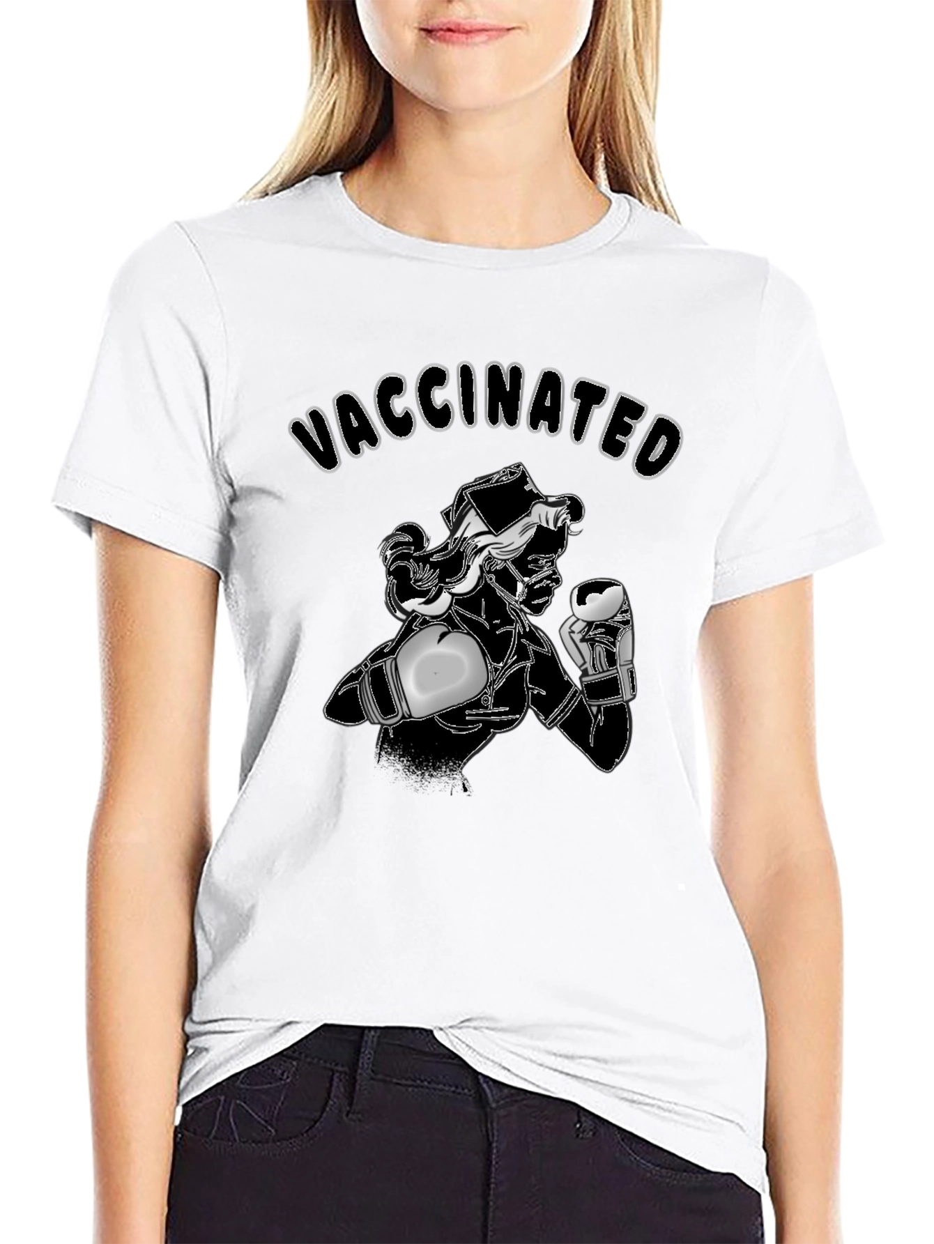 Vaccinated Nurse Boxing T-Shirt