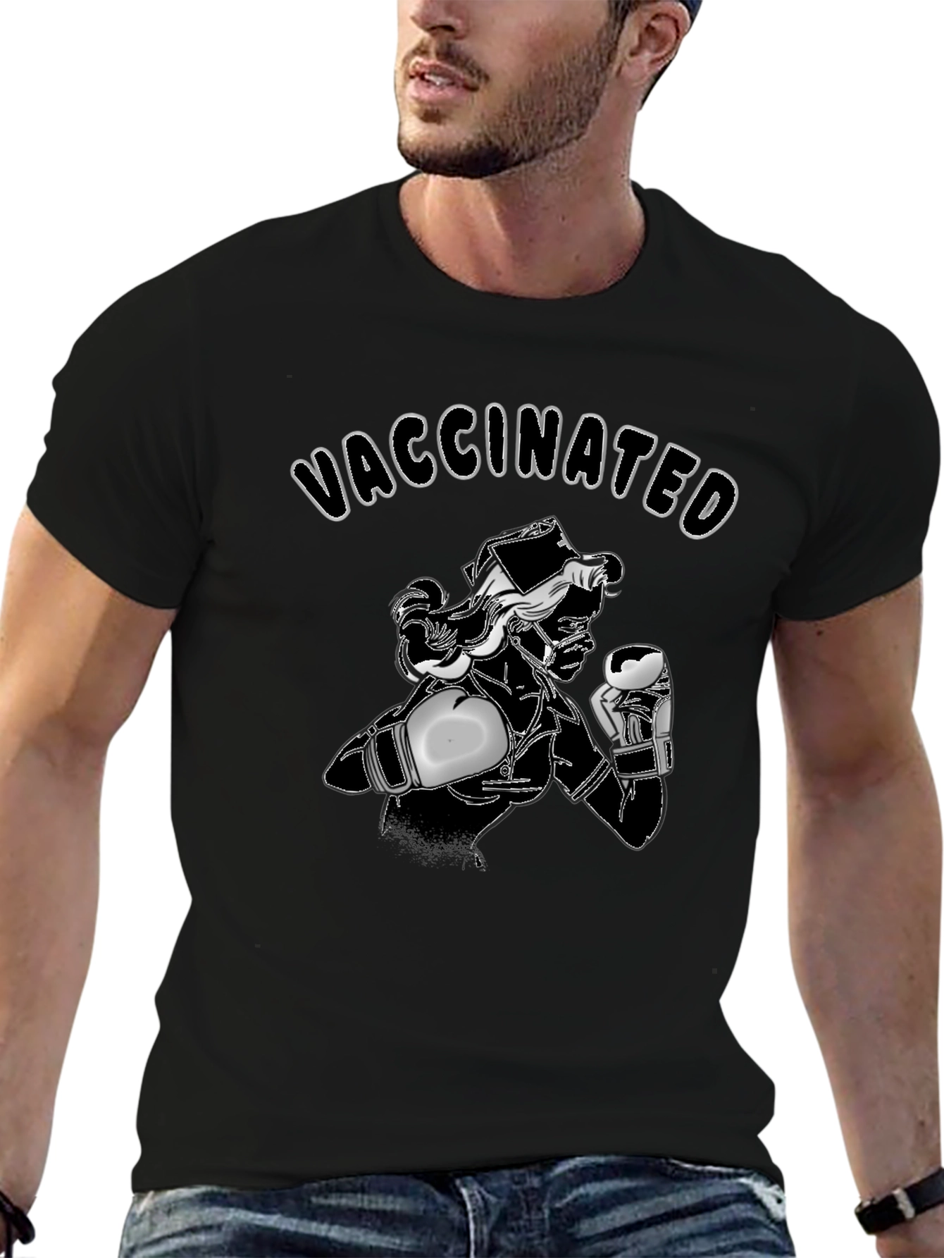 Vaccinated Nurse Boxing T-Shirt
