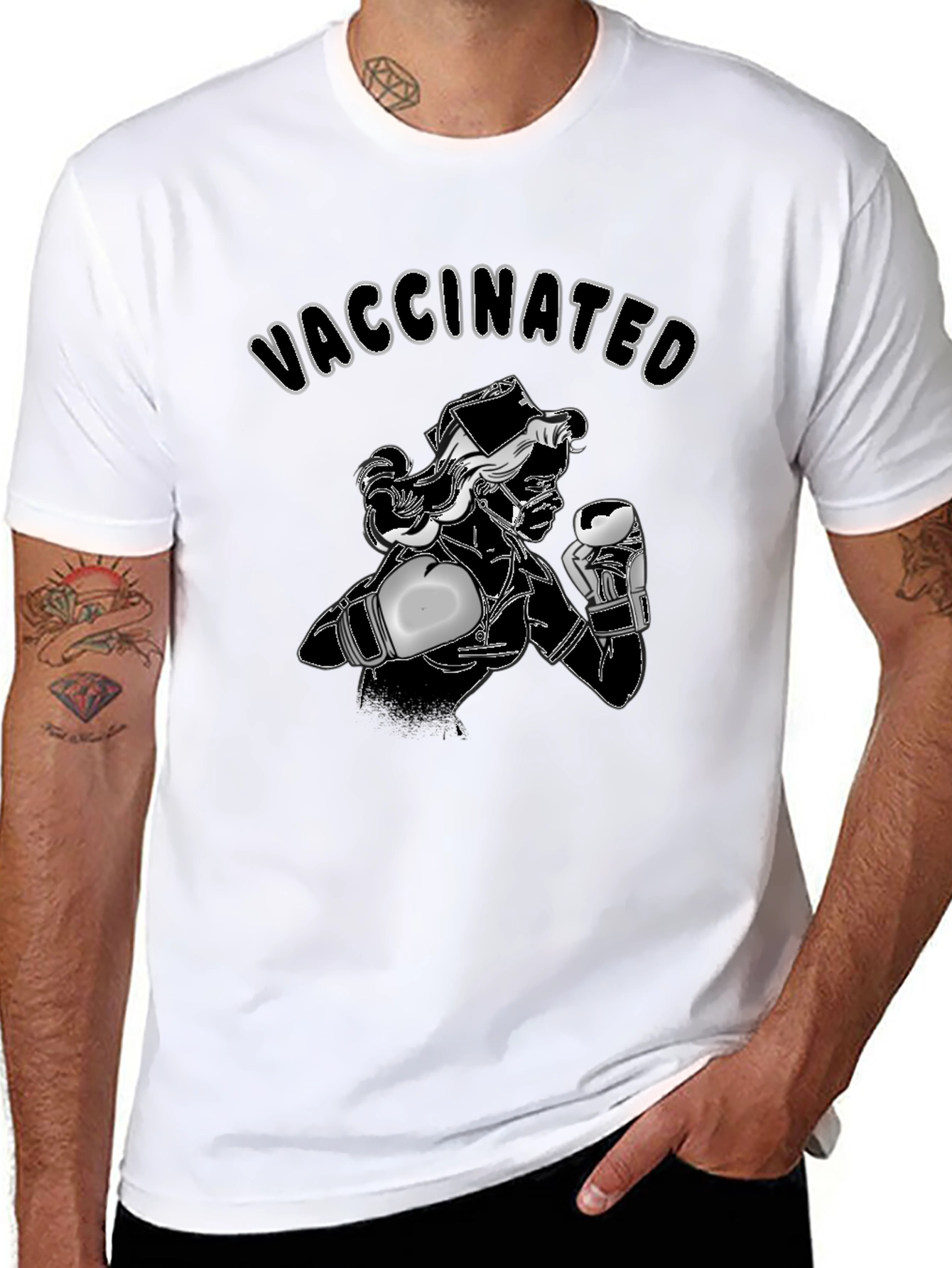 Vaccinated Nurse Boxing T-Shirt