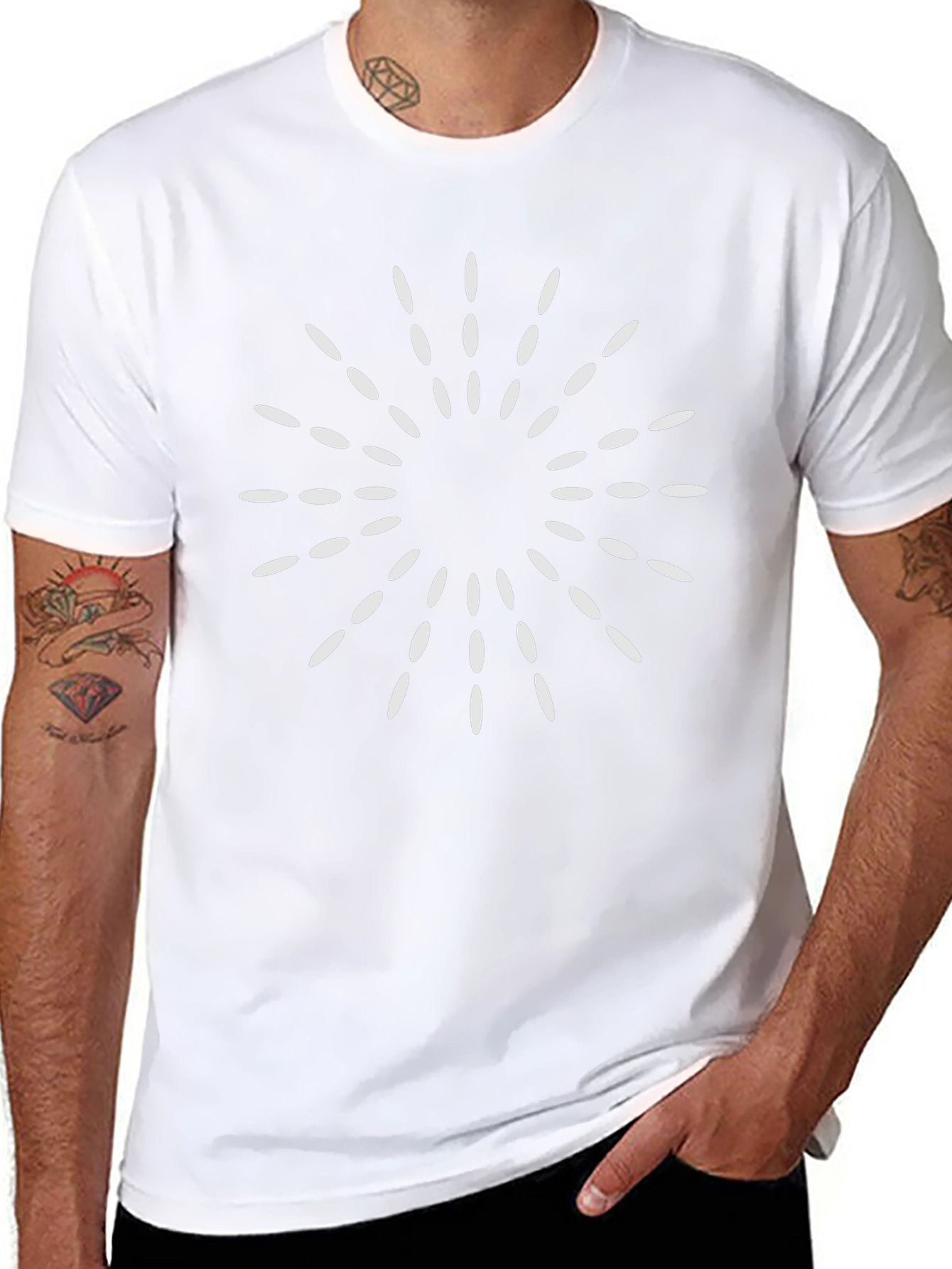 Starburst Graphic Print Black T-Shirt