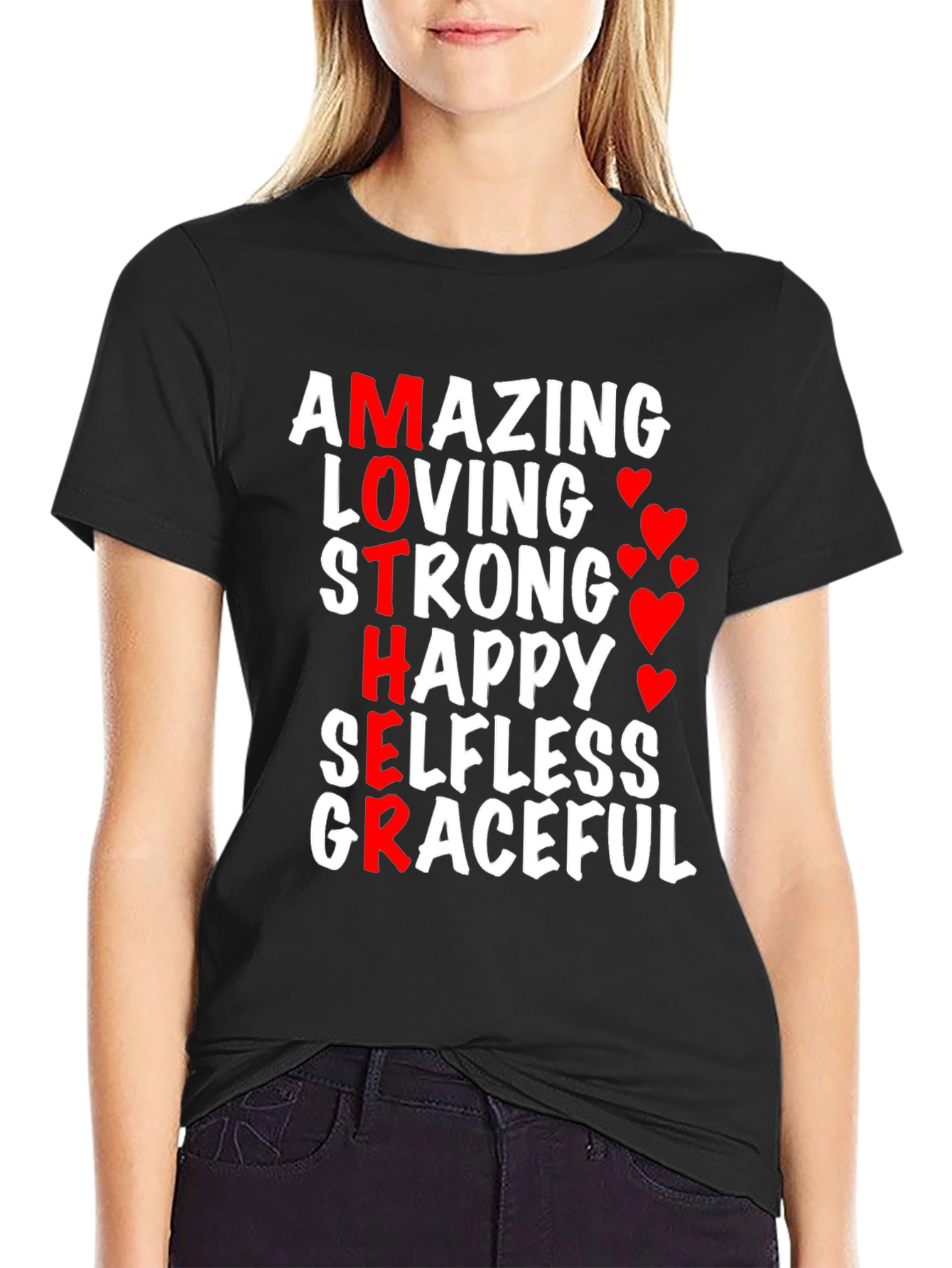 Amazing Mother Graphic T-Shirt - Black