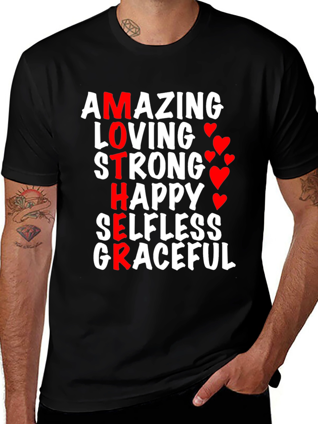 Amazing Mother Graphic T-Shirt - Black