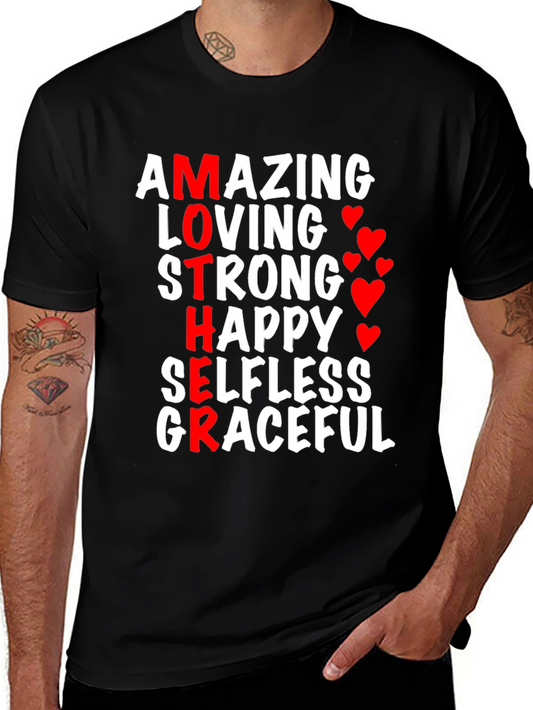 Amazing Mother Graphic T-Shirt - Black