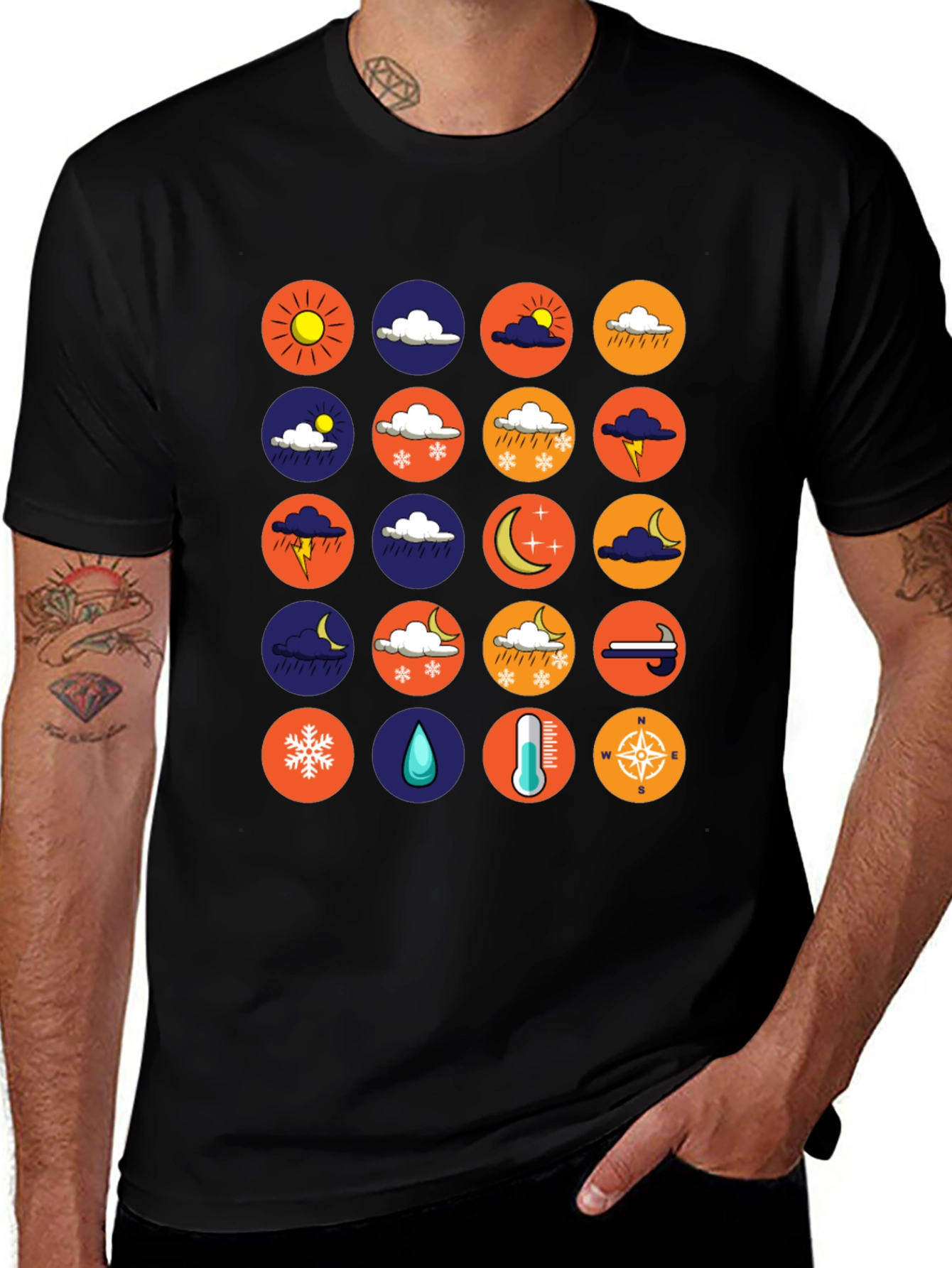Weather Icon Tee - Trendy Graphic T-Shirt