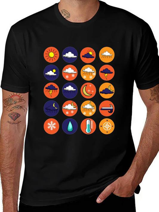 Weather Icon Tee - Trendy Graphic T-Shirt