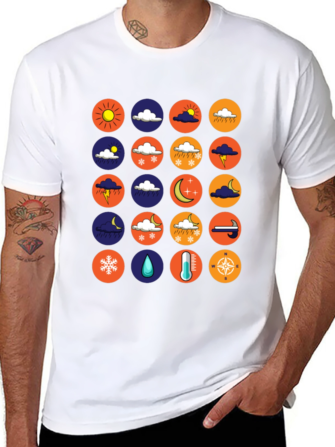 Weather Icon Tee - Trendy Graphic T-Shirt