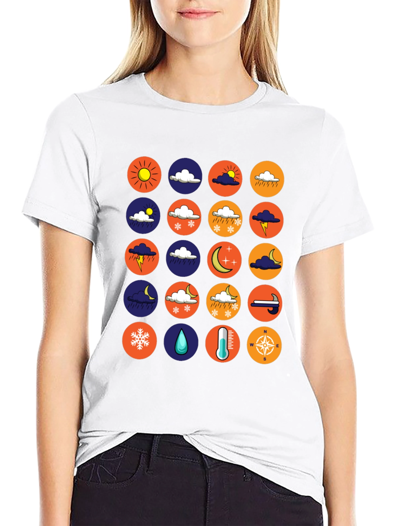 Weather Icon Tee - Trendy Graphic T-Shirt