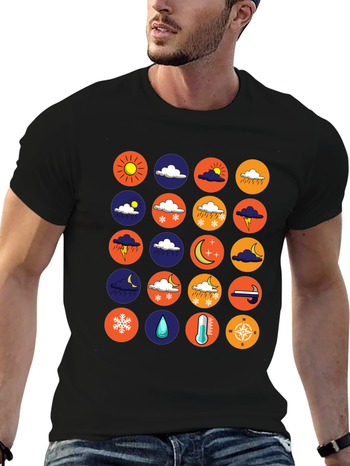 Weather Icon Tee - Trendy Graphic T-Shirt