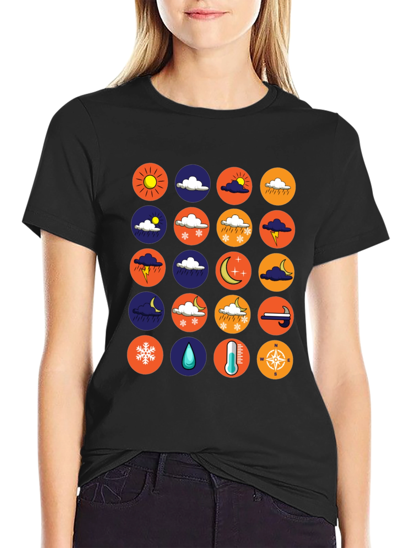 Weather Icon Tee - Trendy Graphic T-Shirt