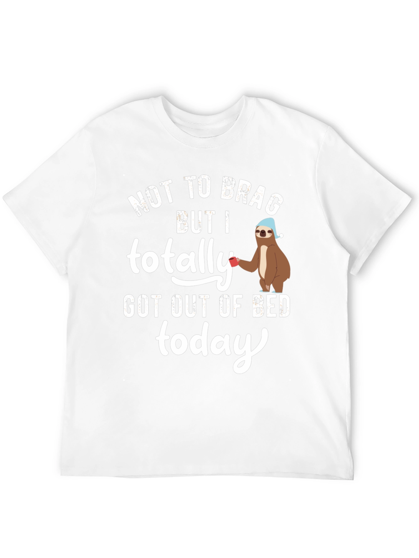 Sloth Out of Bed T-Shirt - Funny Sleepy Tee