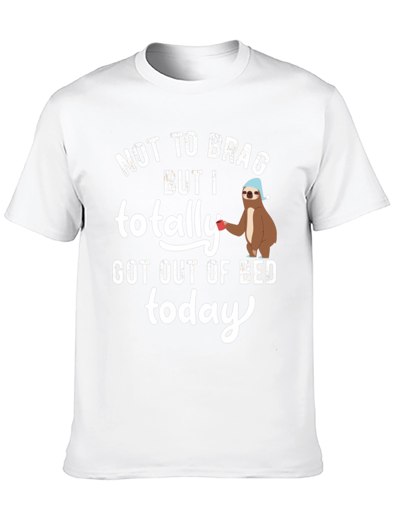 Sloth Out of Bed T-Shirt - Funny Sleepy Tee