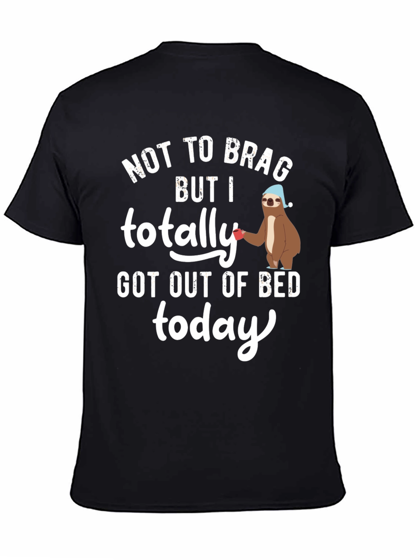Sloth Out of Bed T-Shirt - Funny Sleepy Tee