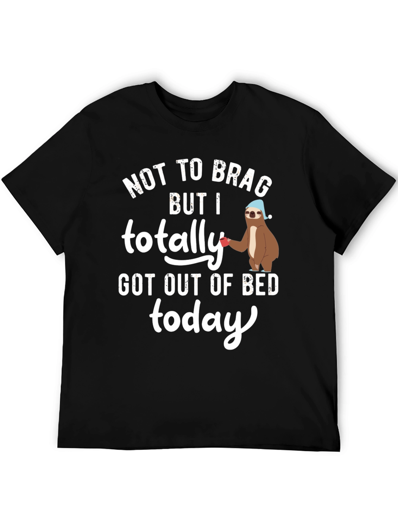 Sloth Out of Bed T-Shirt - Funny Sleepy Tee