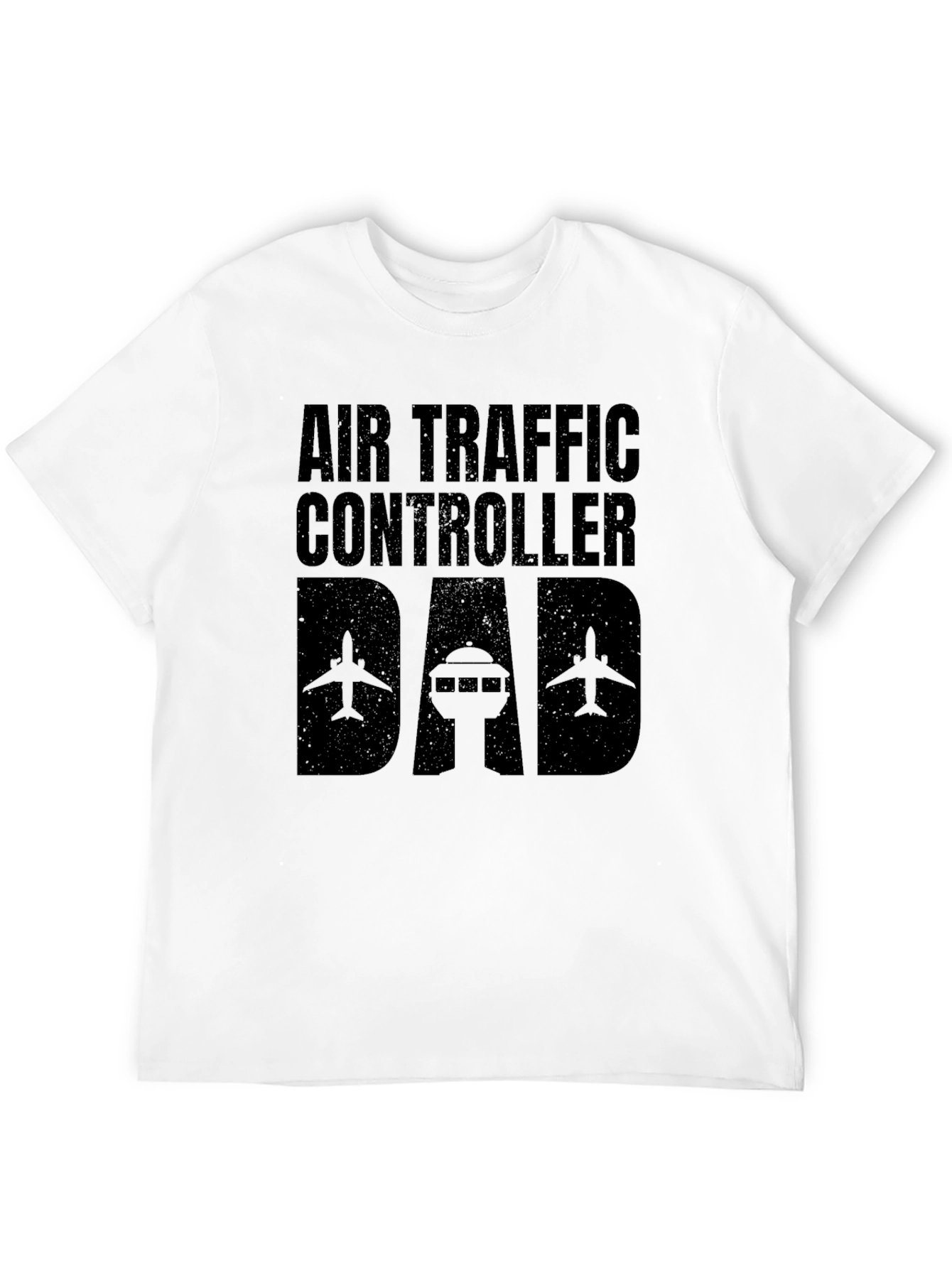 Air Traffic Controller Dad T-Shirt - Black Graphic Tee