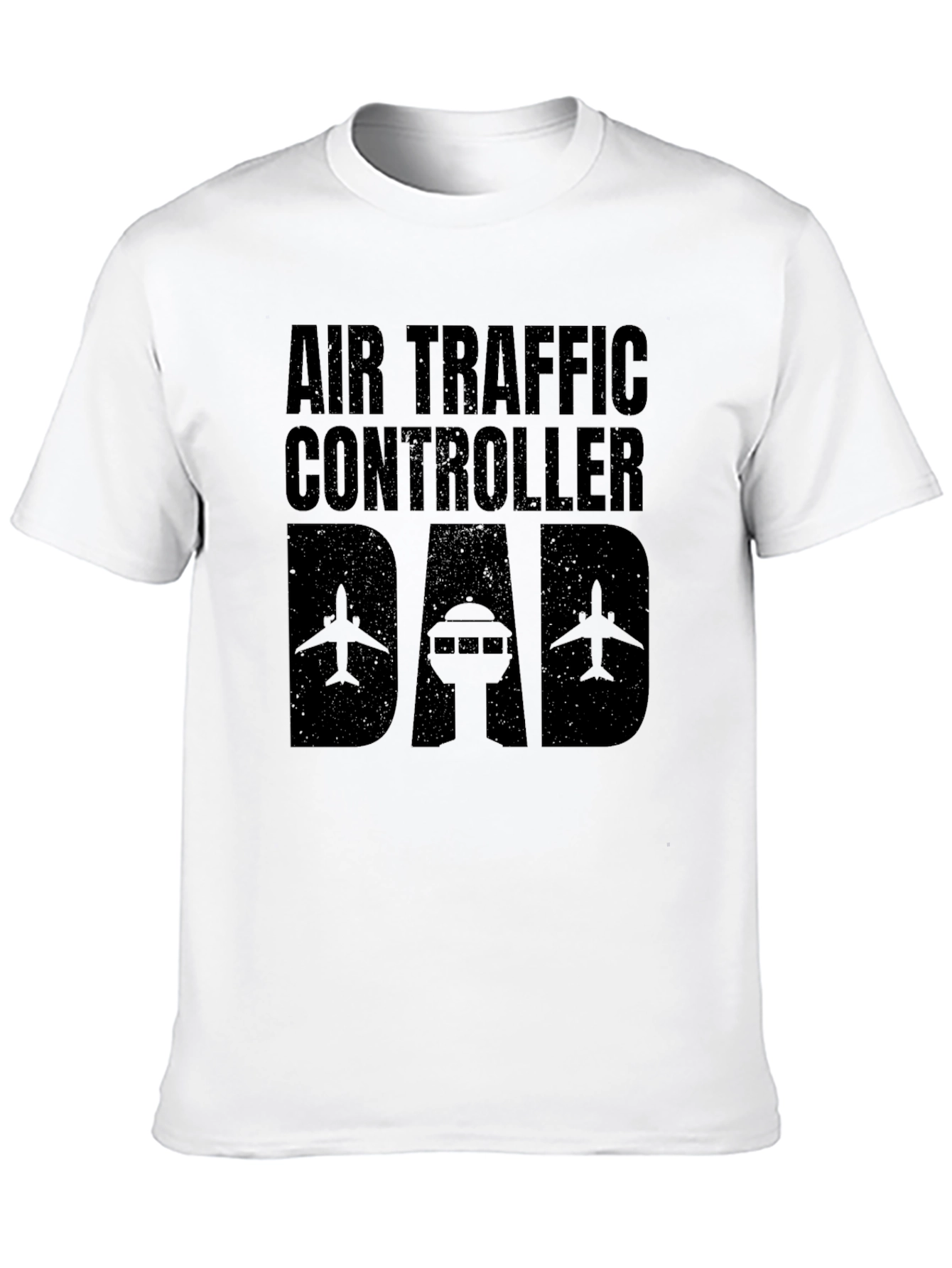 Air Traffic Controller Dad T-Shirt - Black Graphic Tee
