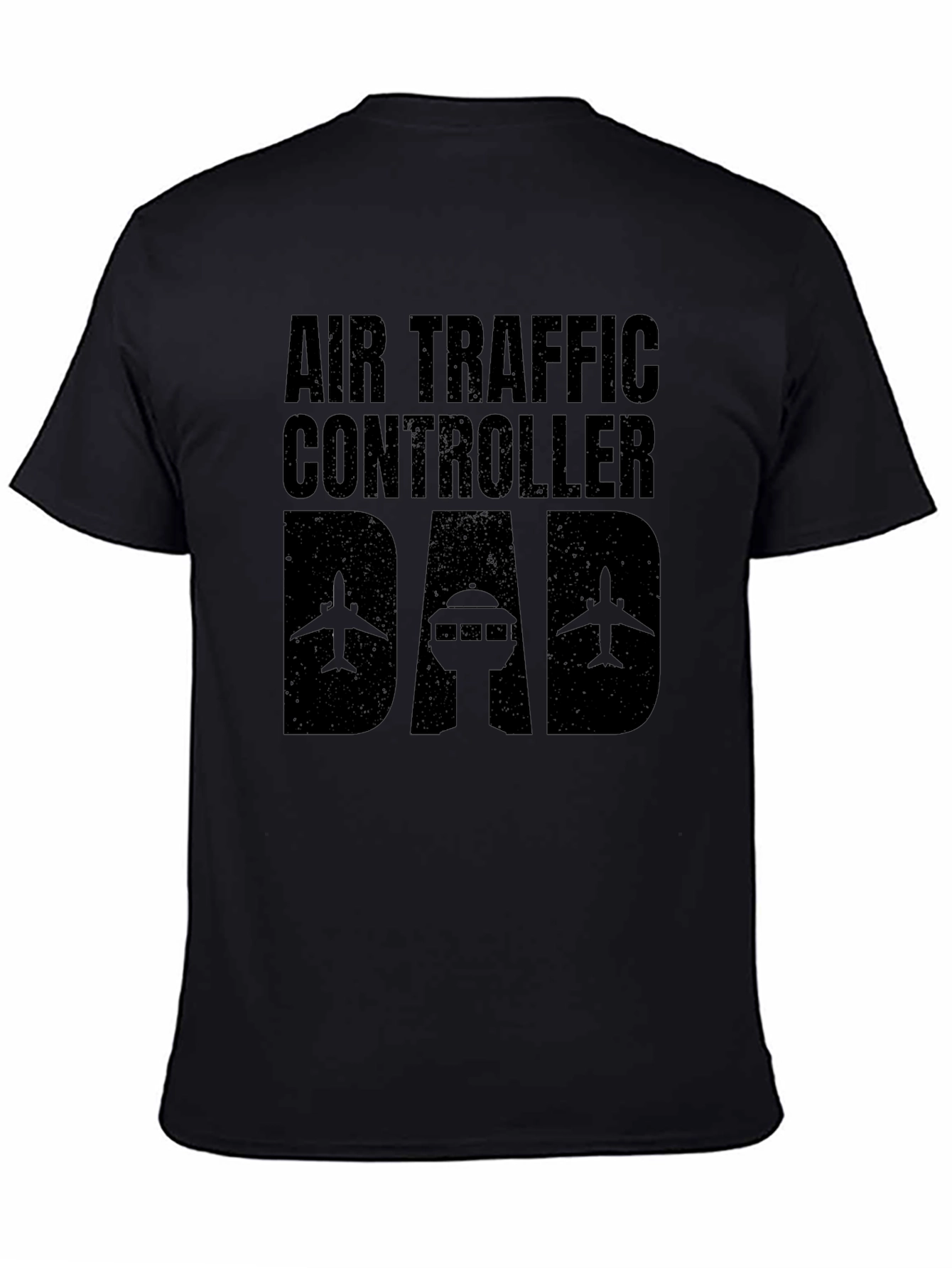 Air Traffic Controller Dad T-Shirt - Black Graphic Tee