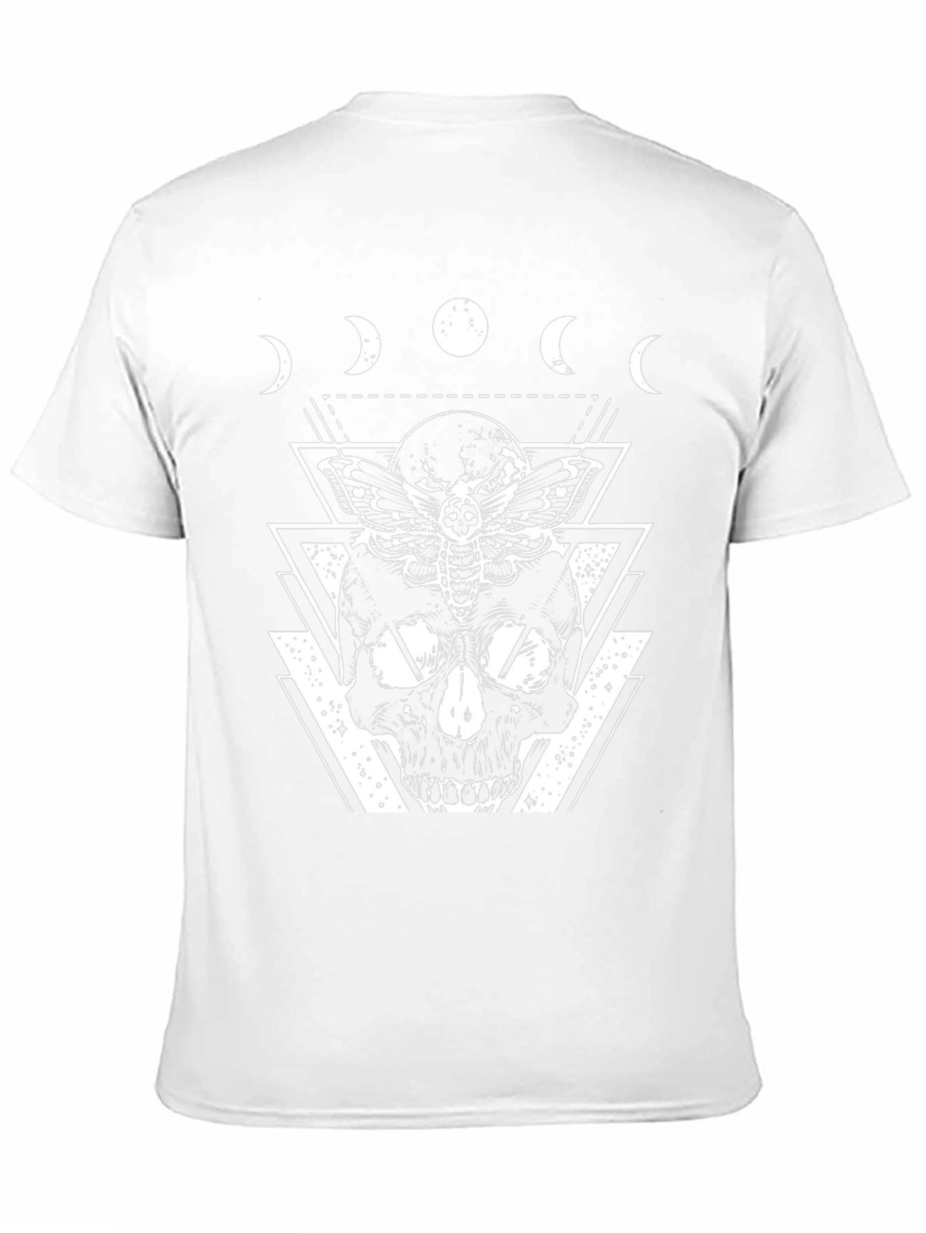 Skull & Moth Graphic Tee - Black Gothic Design