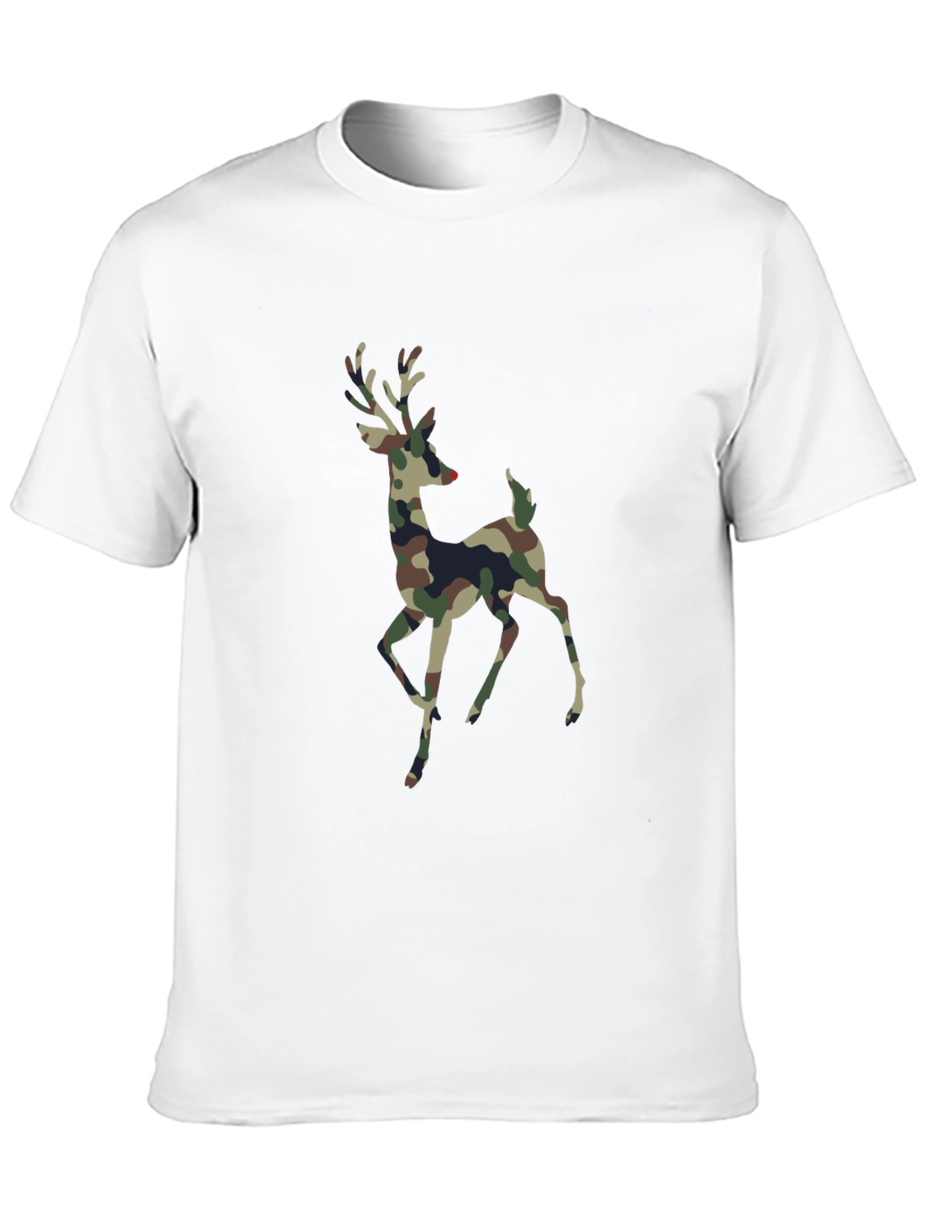 Camouflage Deer Graphic T-Shirt - Stylish Mens Tee