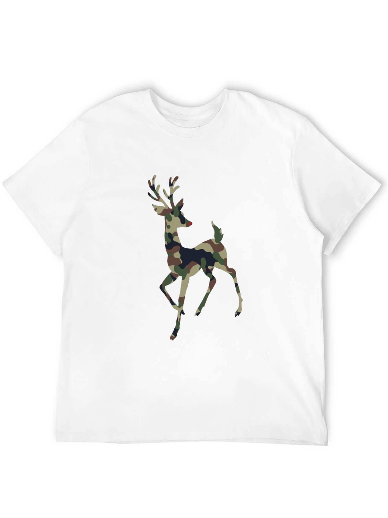 Camouflage Deer Graphic T-Shirt - Stylish Mens Tee