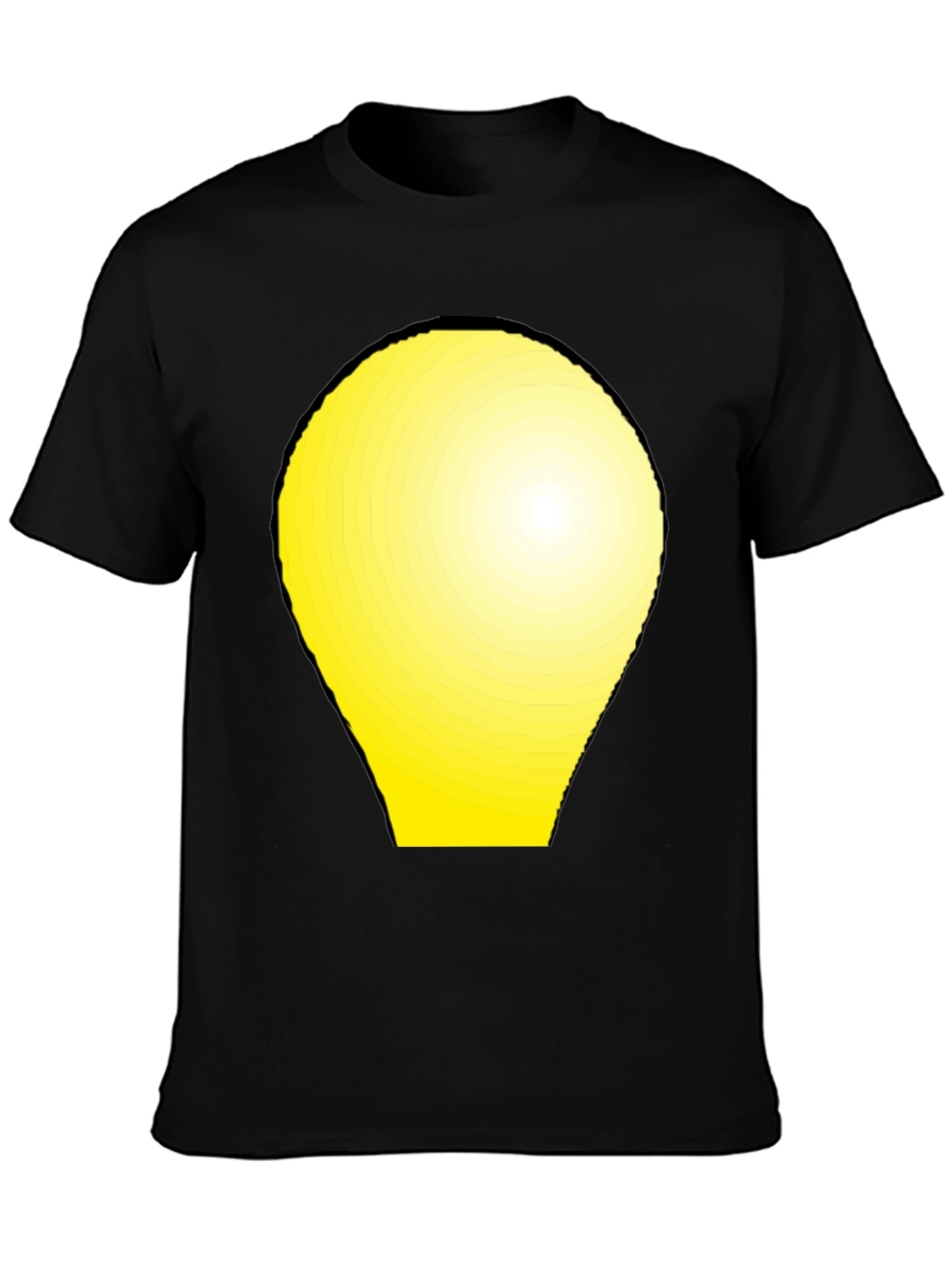 Modern Graphic Tee - Yellow Light Bulb Design